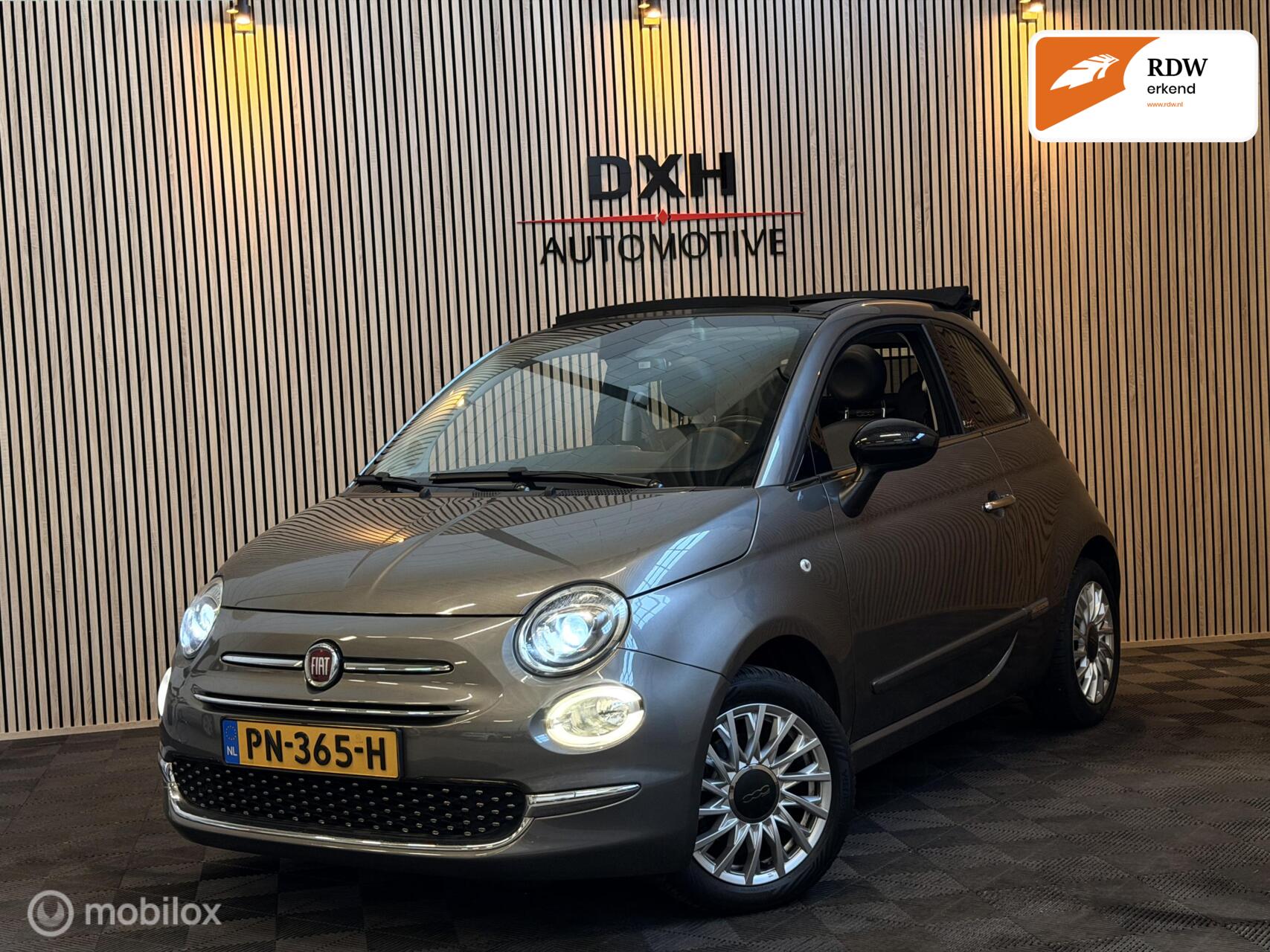 Fiat 500 0.9 TwinAir Turbo AUTOMAAT Org.NL LEDER NAVI PDC 2017 - voorkant