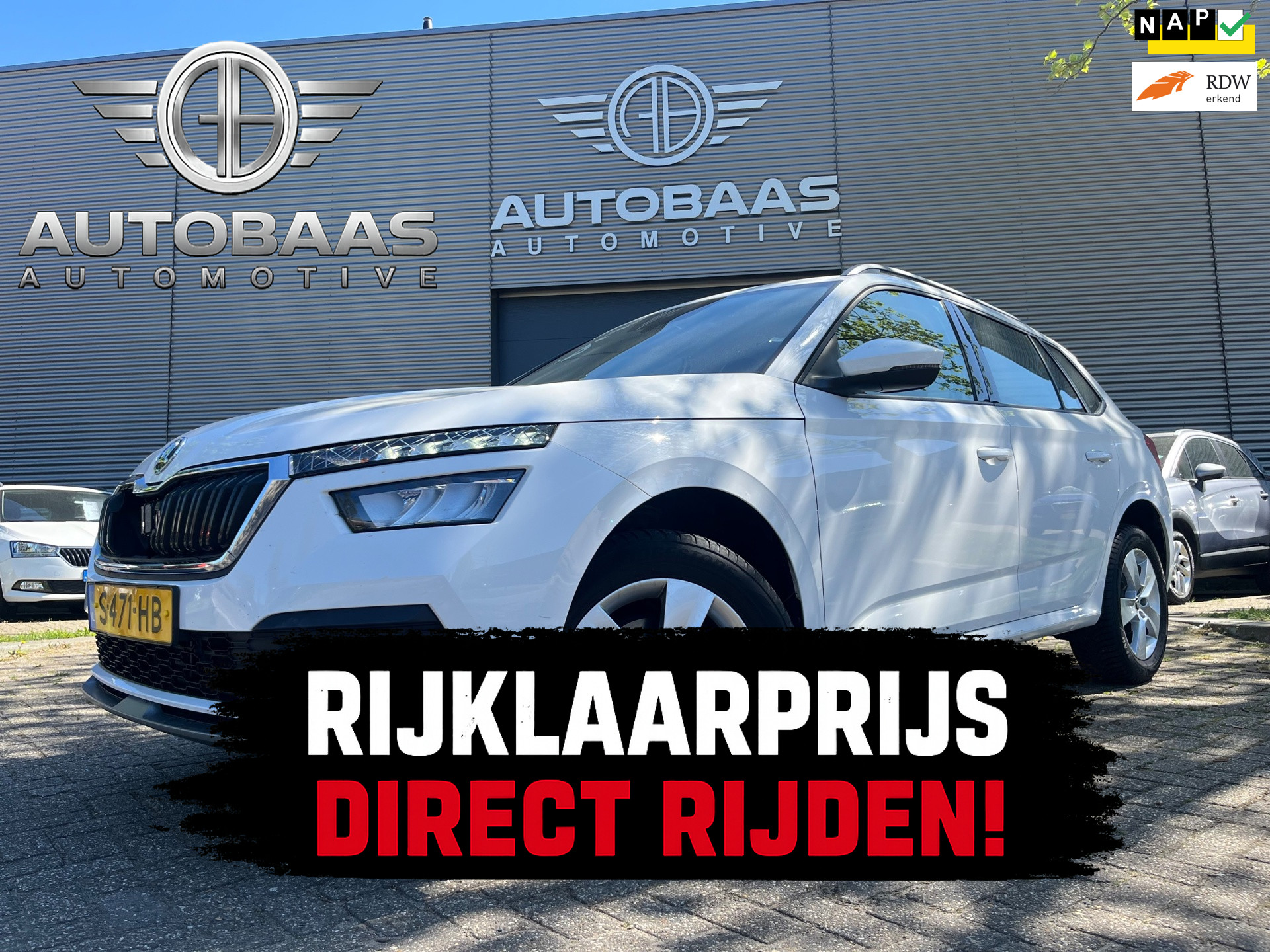 Skoda Kamiq 1.0 TSI Ambition AUTOMAAT+NL-AUTO+1EIG+BJ2023+NAP+NAVI+AIRCO+LANE ASSIST+INCL BTW+ 2023 - voorkant