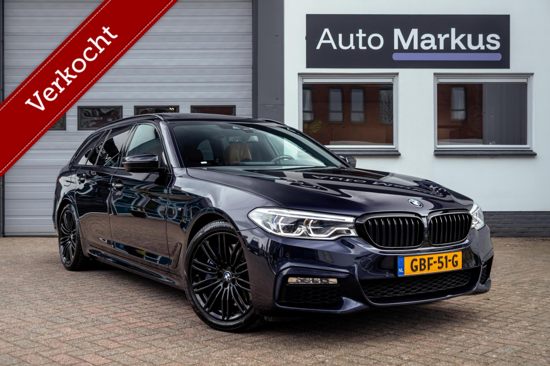 BMW 540i xDrive 540i xDrive 3X M-Sport|Pano|Ventilatie|HUD|Comfortstoelen|Trekhaak|Adaptive LED|M Sport remmen 2018 - voorkant