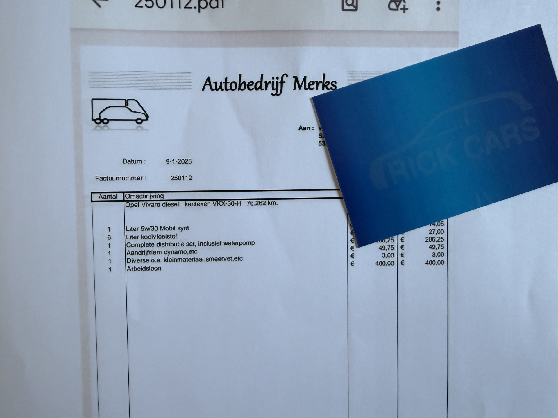 Foto van Opel Vivaro