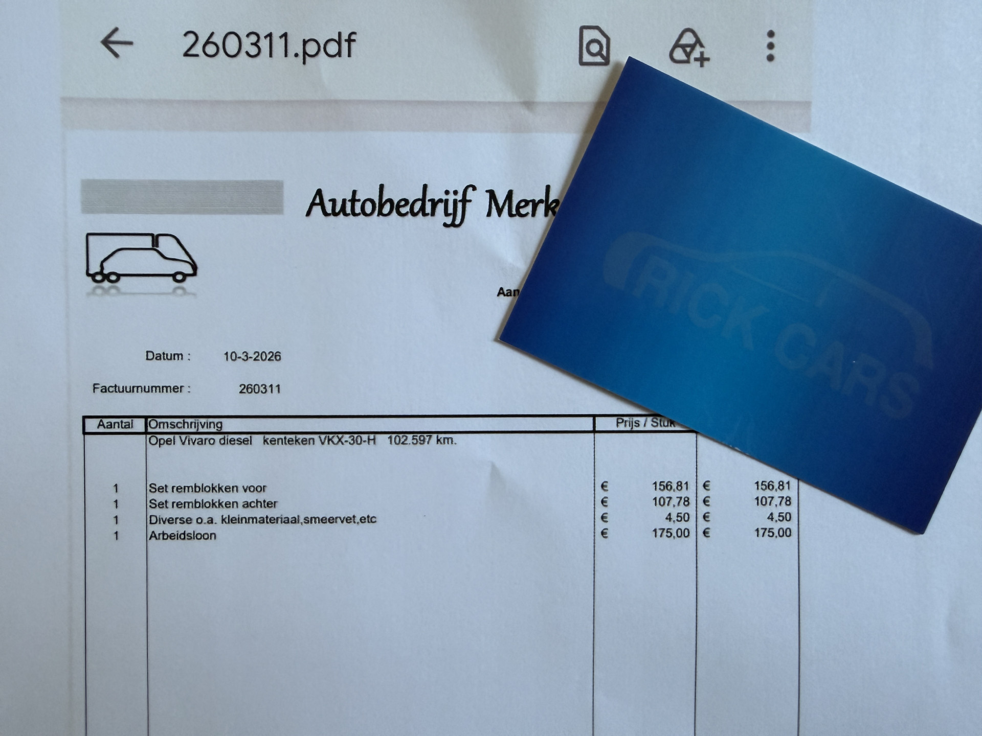 Foto van Opel Vivaro