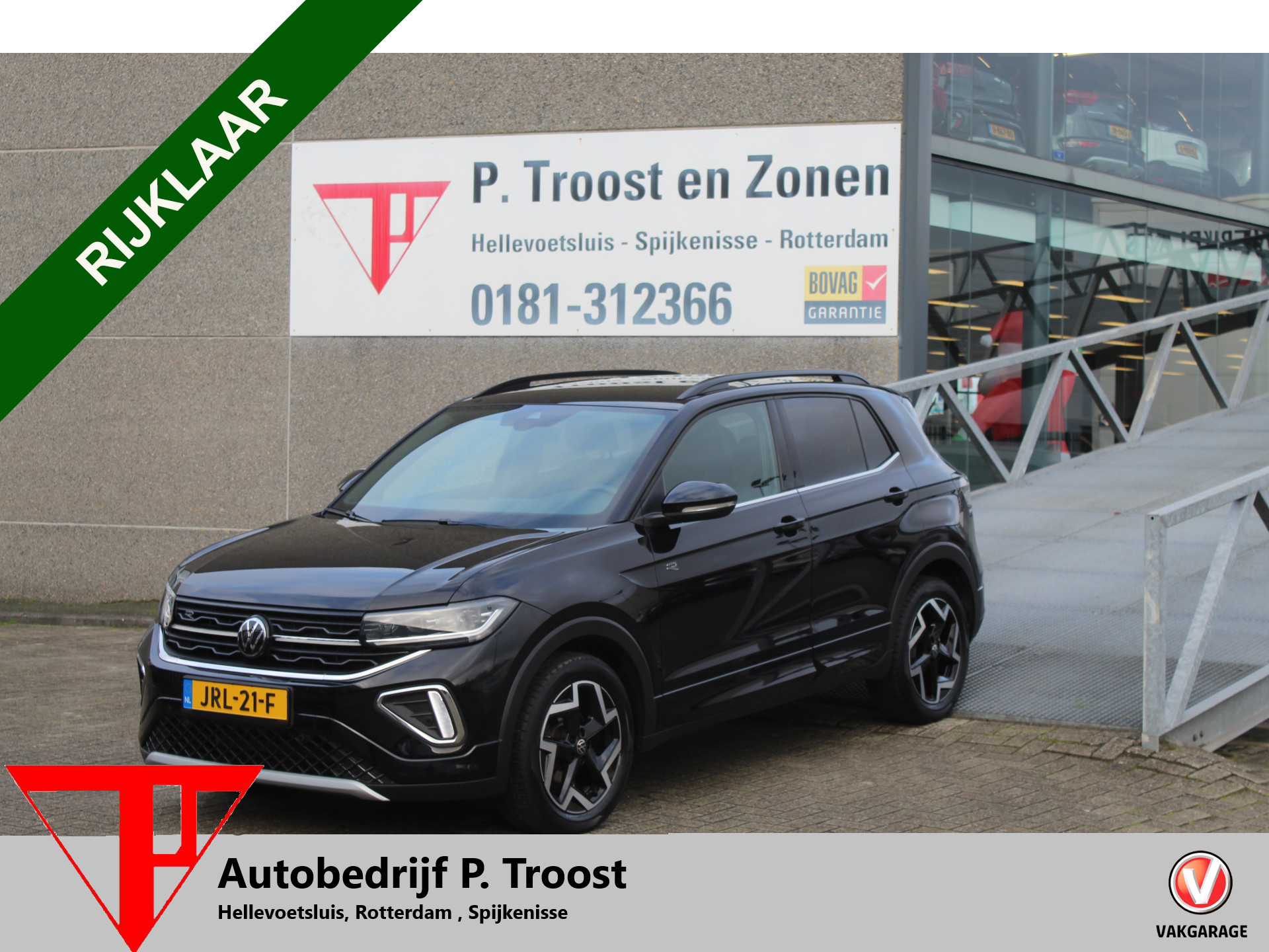 Volkswagen T-cross 1.5 TSI R-Line Automaat/Navigatie/Virtual cockpit/Adaptive cruise control/Achteruitrijcamera/Parkeersensoren rondom/Apple carplay/Stoelverwarming/Climate control/IQ light/DAB/Draadloze telefoonlader. 2025 - voorkant