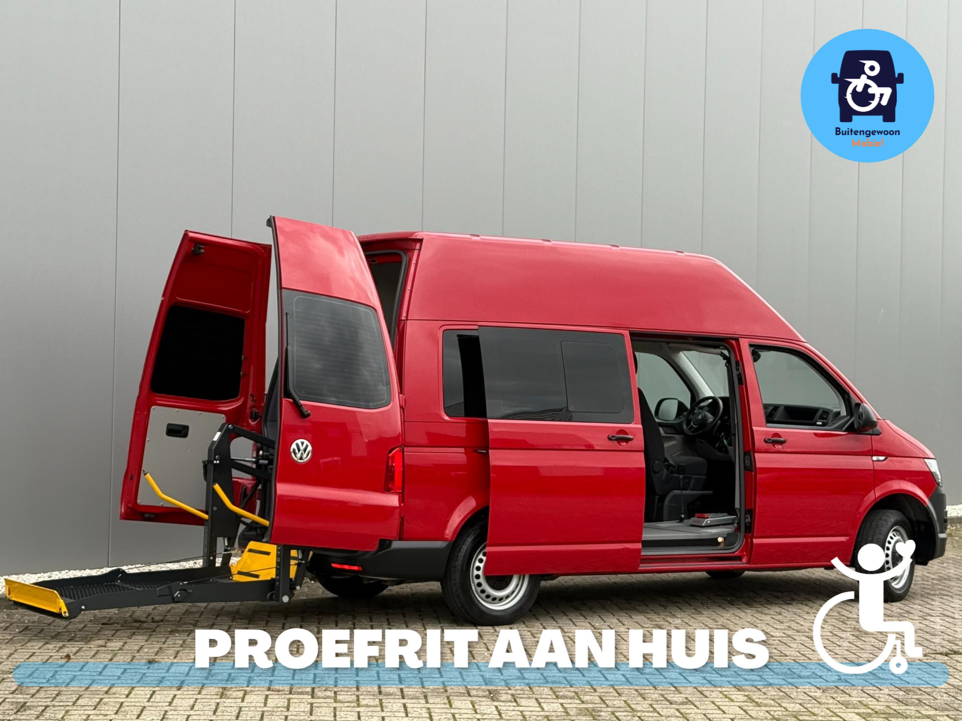 Volkswagen Transporter Rolstoel VOORIN Rolstoelbus (Airco) Automaat 2019 - voorkant
