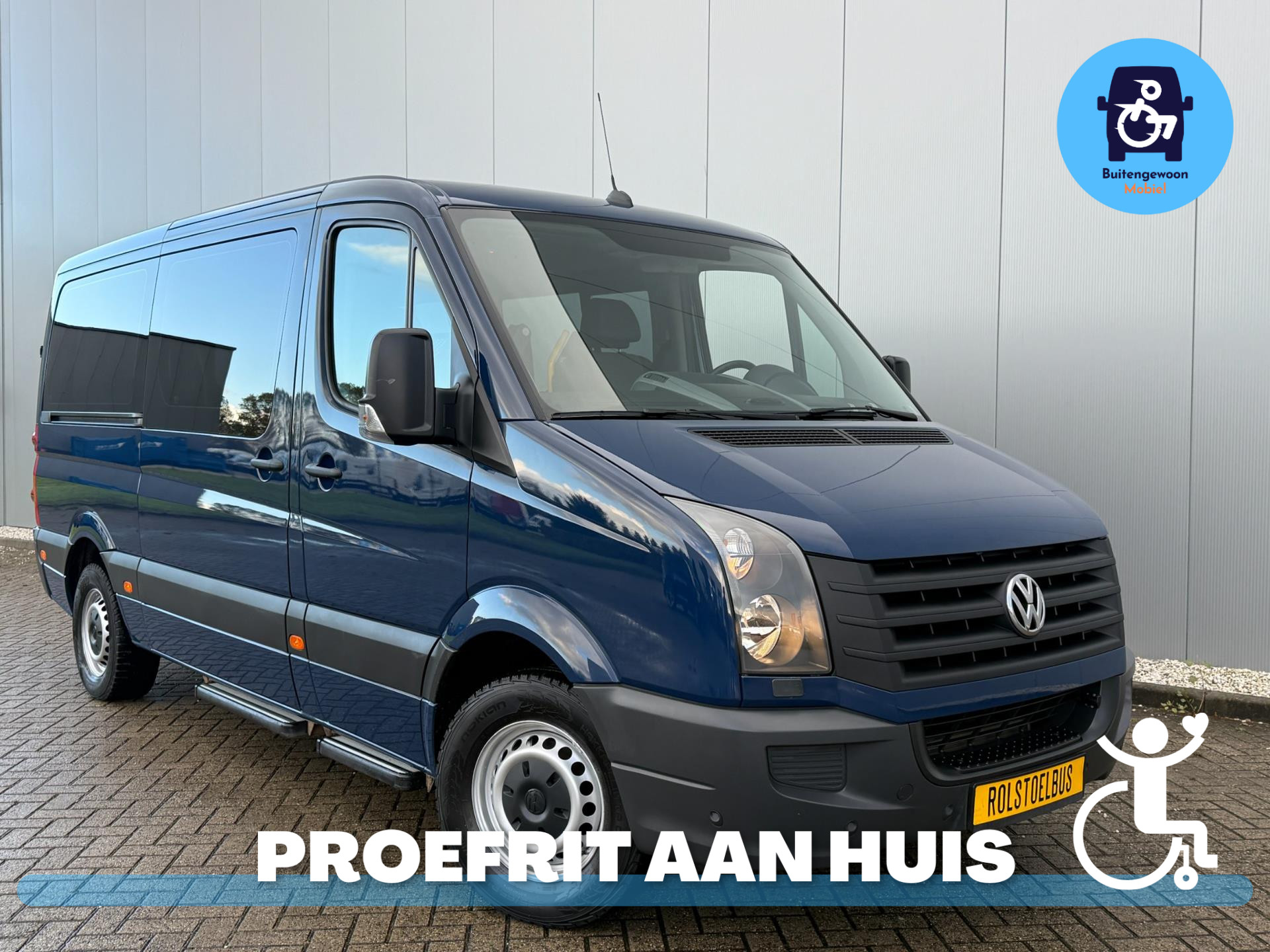 Volkswagen Crafter Rolstoelbus (Airco) Lang model 4-5 persoons 2016 - voorkant