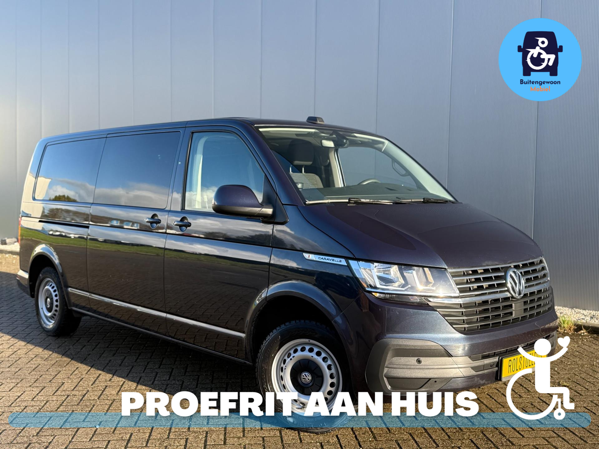 Volkswagen Transporter Caravelle 6.1 Rolstoel VOOR | Rolstoelbus (2020) Deluxe 2020 - voorkant