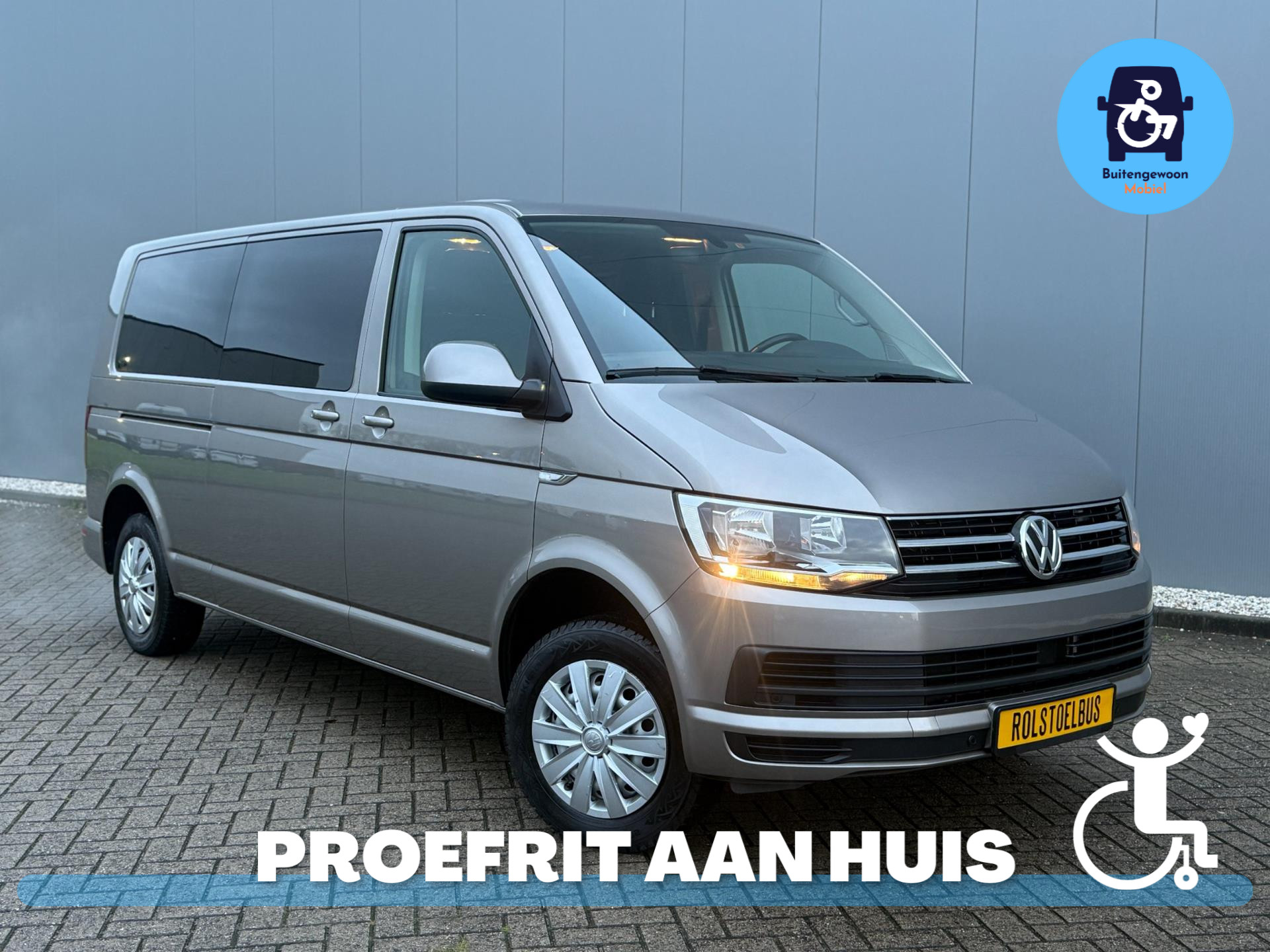 Volkswagen Transporter 3+1 DAHL Rolstoelbus Caravelle 2018 - voorkant
