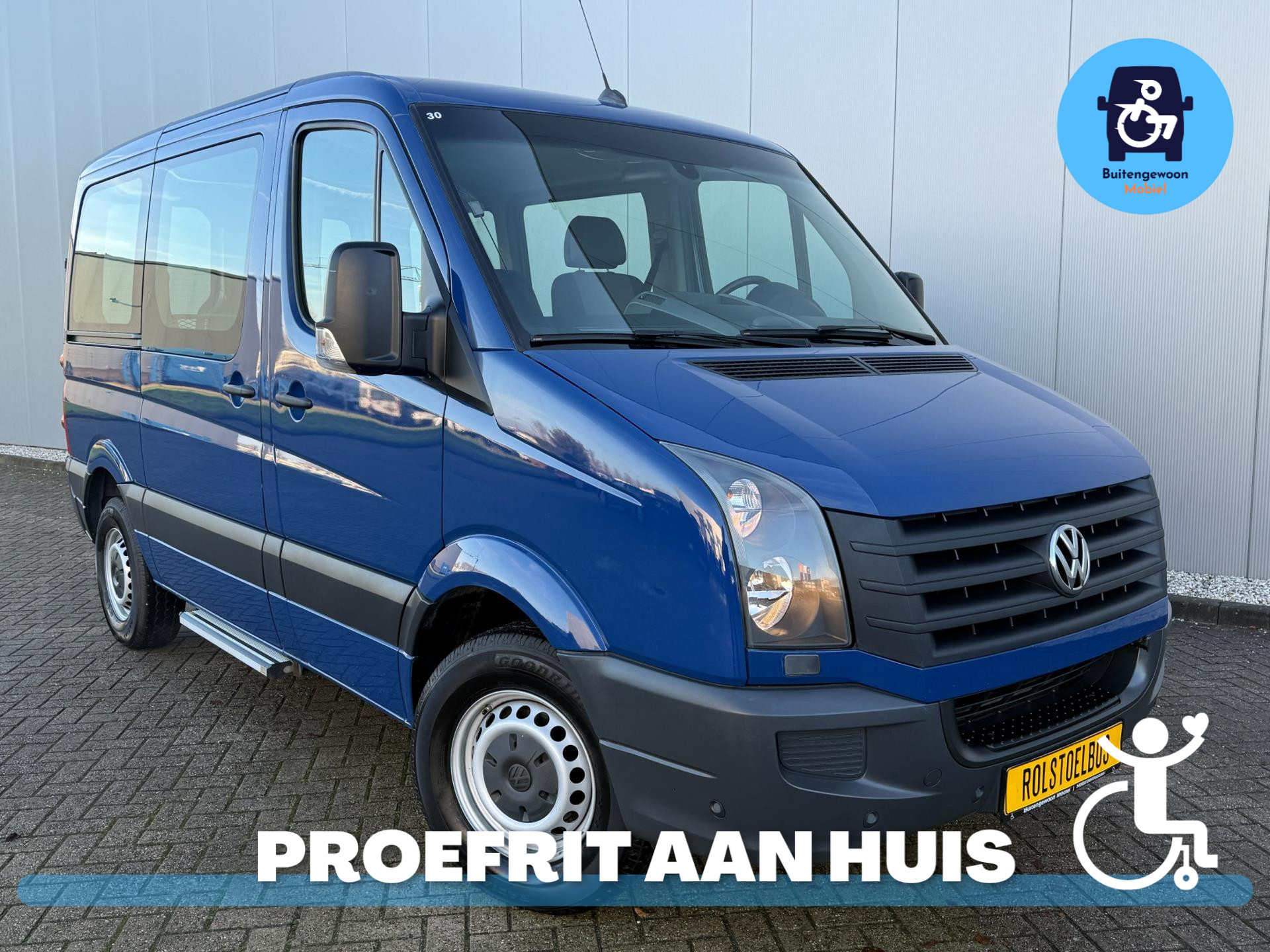 Volkswagen Crafter Rolstoelbus Rolstoel Voor (Airco) Rolstoellift 2016 - voorkant