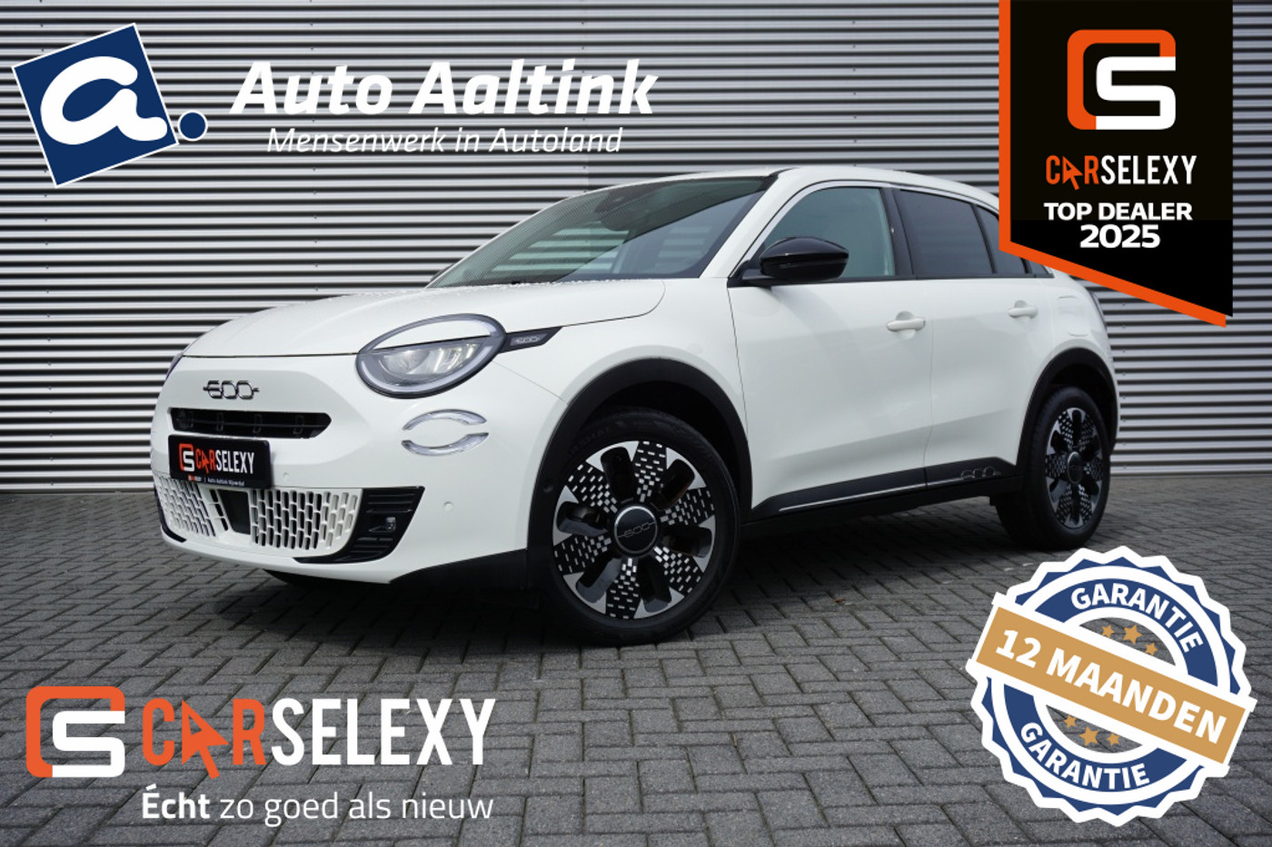 Fiat 600 Hybrid La Prima Automaat LEDER | CLIMA | MASSAGE | MEEST LUXE! 2025 - voorkant