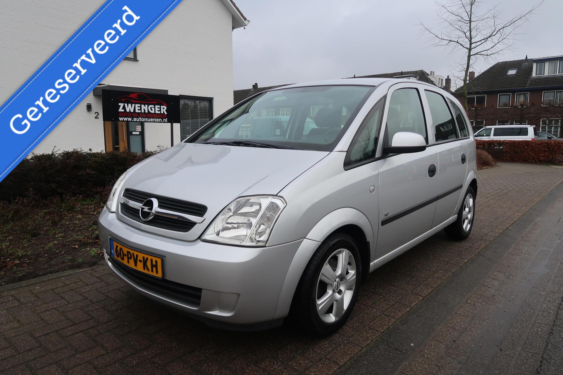 Opel Meriva-a 1.6-16V AUTOMAAT|AIRCO|TREKHAAK|PDC|CRUISECONTROL|DEALER ONDERHOUDEN|ZEER MOOI 2004 - voorkant