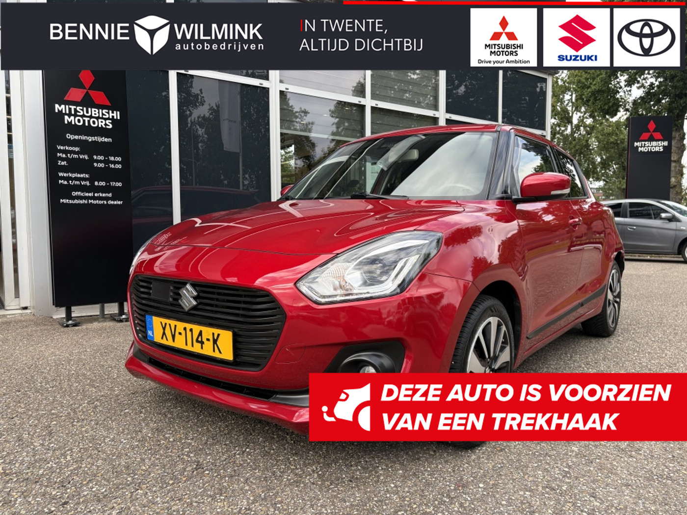 Suzuki Swift 1.0 Stijl Smart Hybrid | Trekhaak | All Seasons 2017 - voorkant