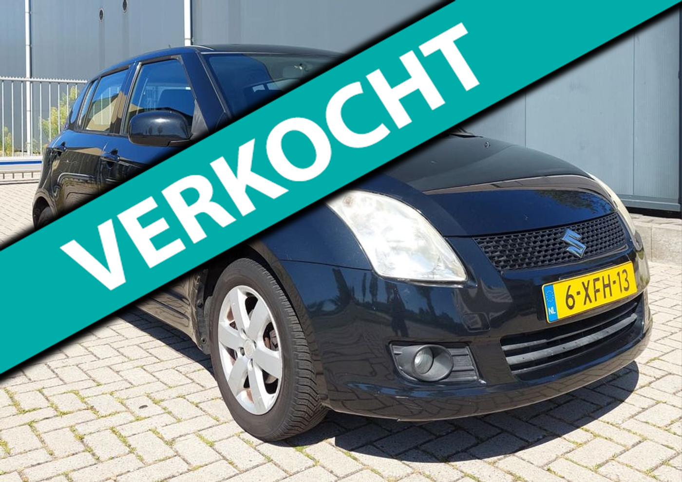 Suzuki Swift 1.3 Base 5 deurs zwart / Airco 2009 - voorkant