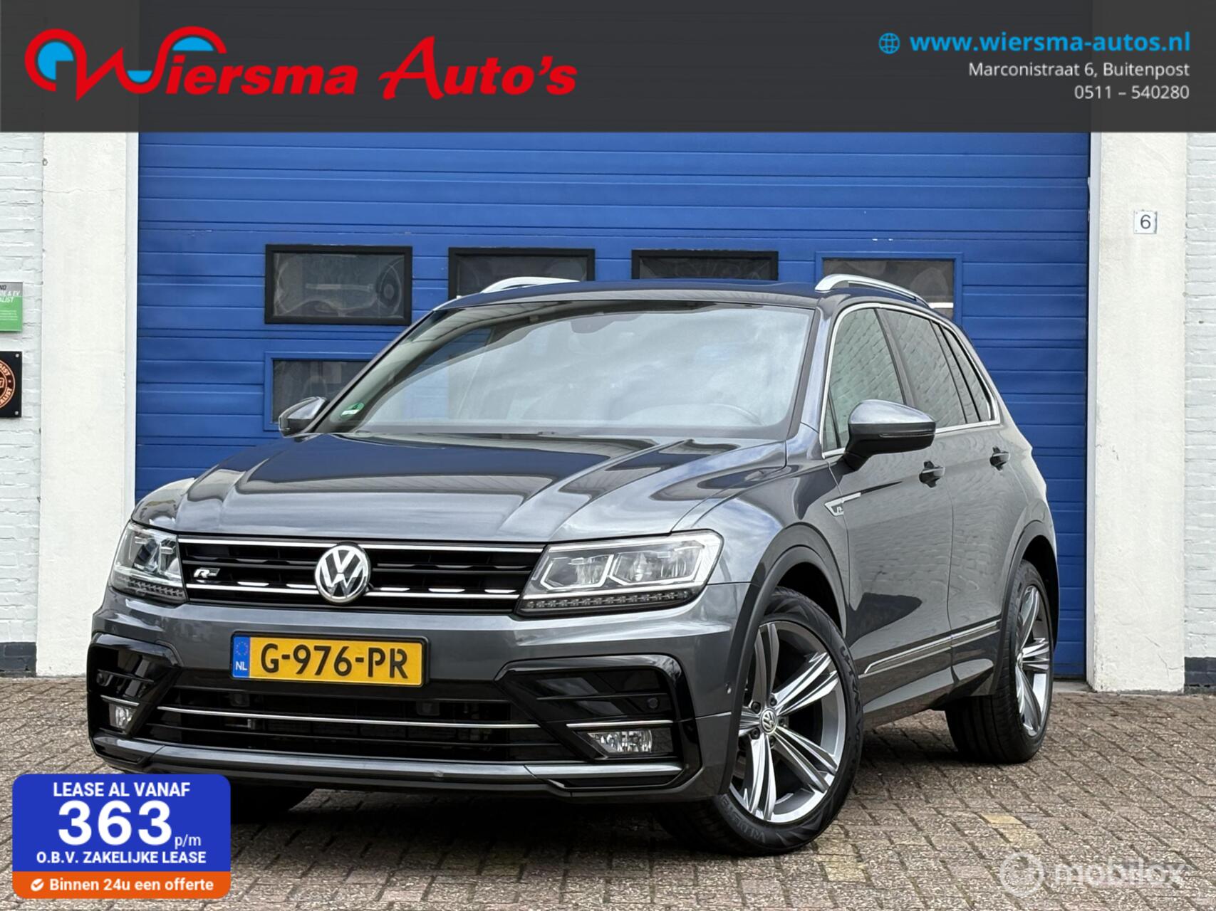 Volkswagen Tiguan 1.5 TSI ACT Highline Business R|Trekhaak|Adapt.cruise|Carplay|Stoel.verw 2019 - voorkant