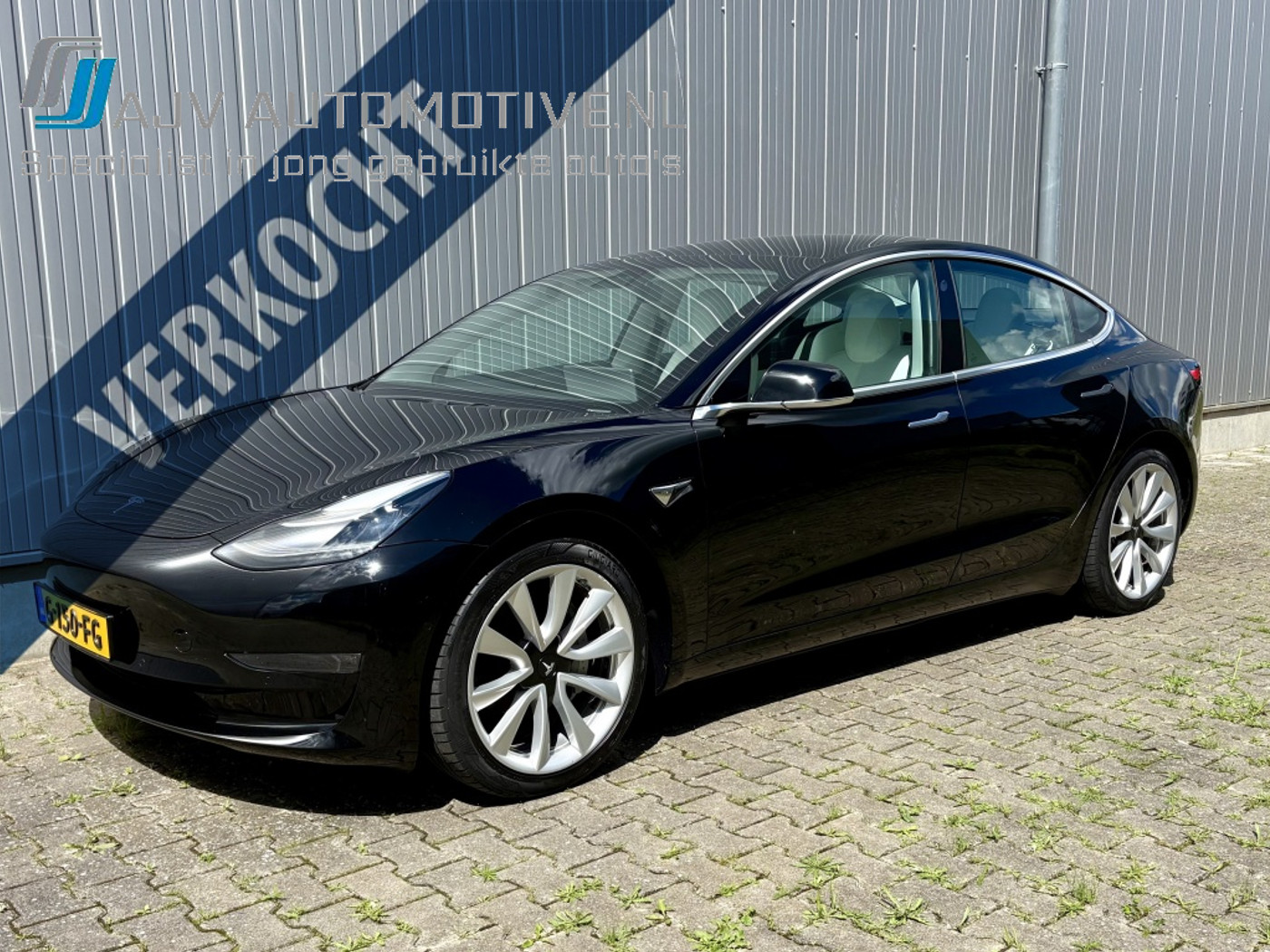 Tesla Model 3 Long Range AWD 75kWh FULL SELF DRIVING / TREKHAAK 2019 - voorkant