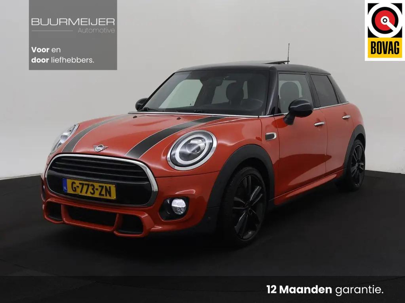 Mini Cooper 1.5 Cooper Burgundy Edition | John Cooper Works | Head-Up | Harman Kardon | Panoramisch schuif/kanteldak | Climate Control | Leder | JCW | Keyless | Camera | 2020 - voorkant