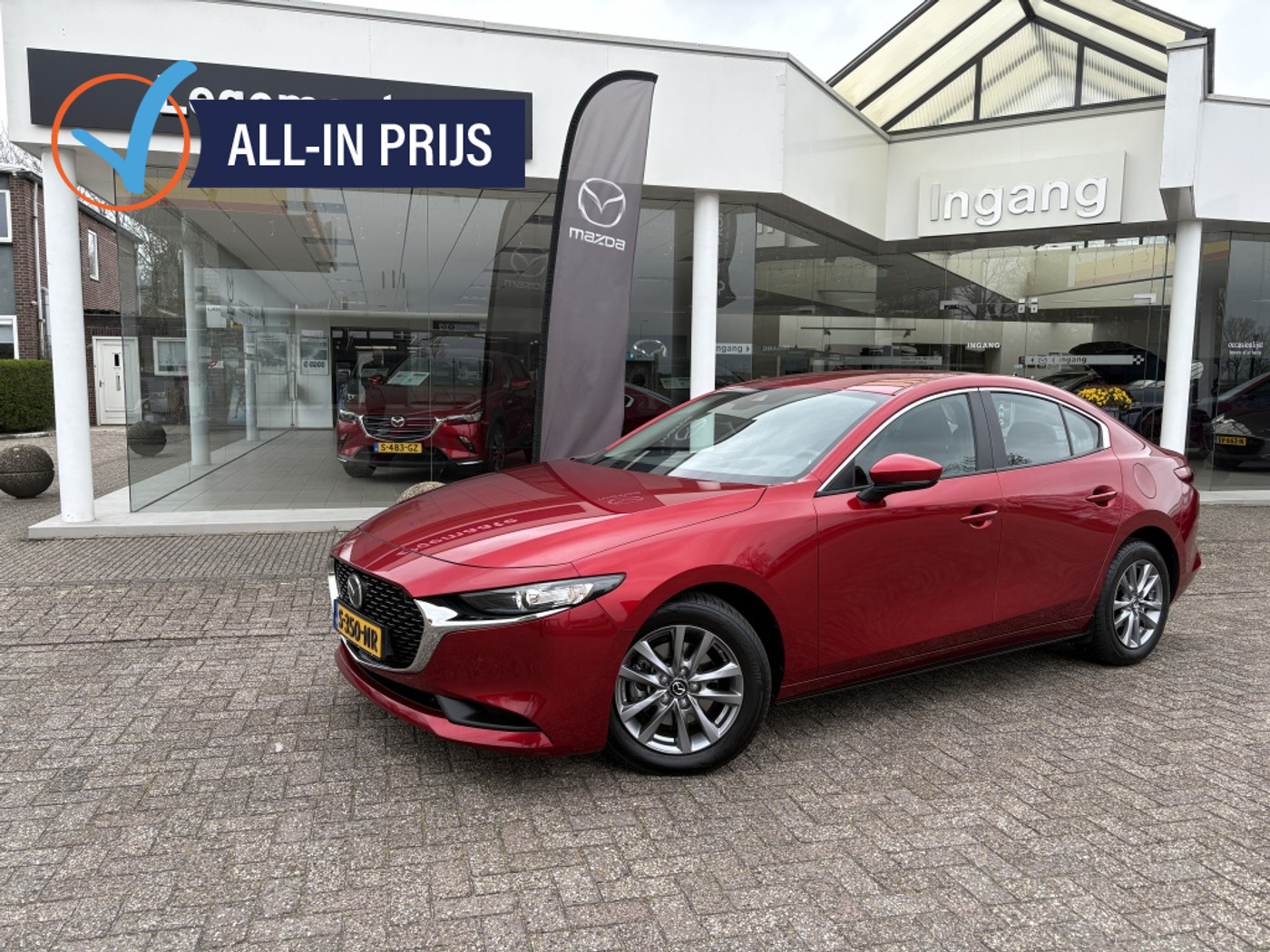 Mazda Mazda3 2.0 e-SA-G Comfort leather pack Trekhaak 2023 - voorkant