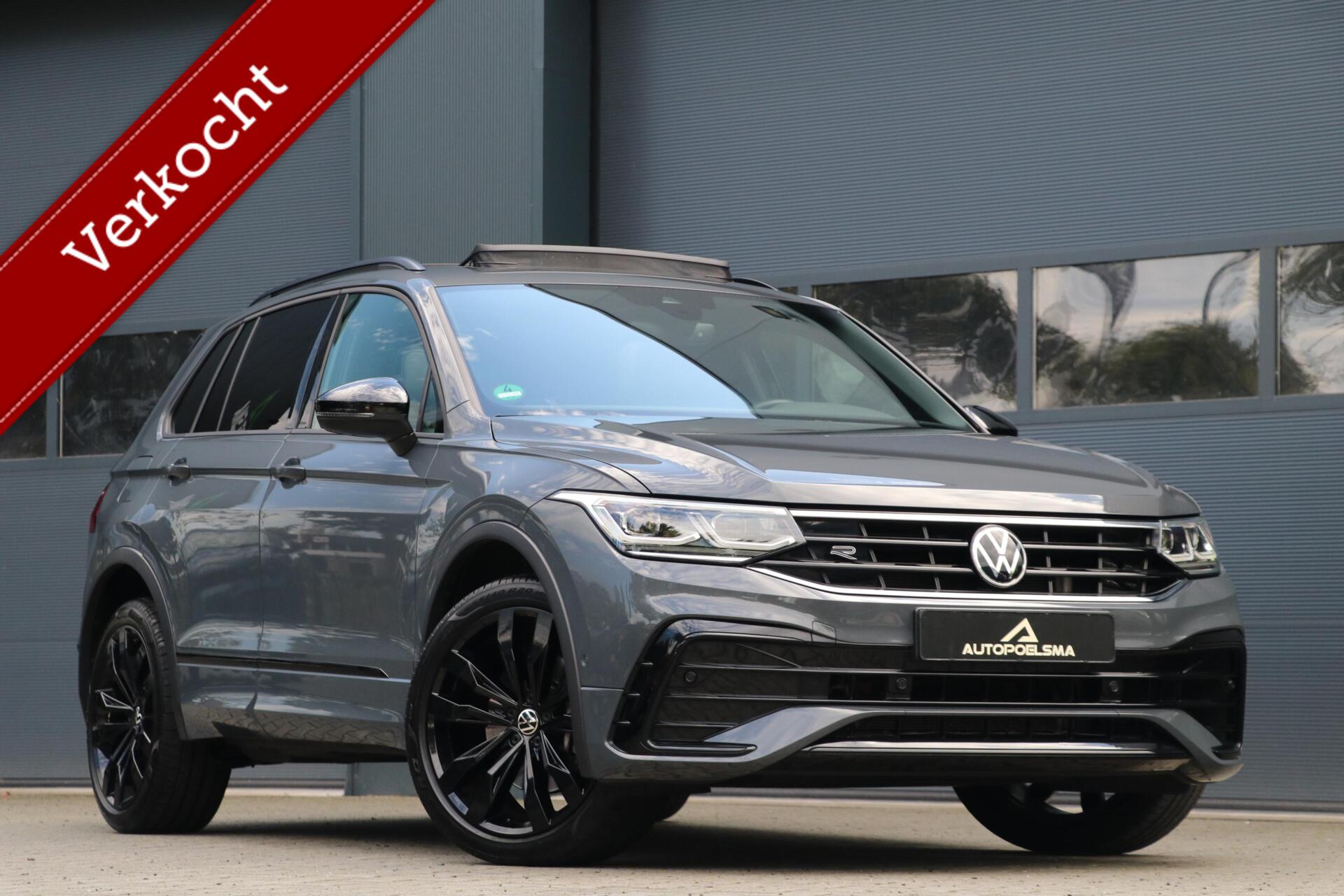 Volkswagen Tiguan 1.4 TSI eHybrid R-Line |BlackStyle| AdaptivCruise IQDrive AppleCarplay Lederen Zetels Memory Trekhaak PrivacyGlass Sfeerverlicht Camera 115000KM BJ2021 2021 - voorkant
