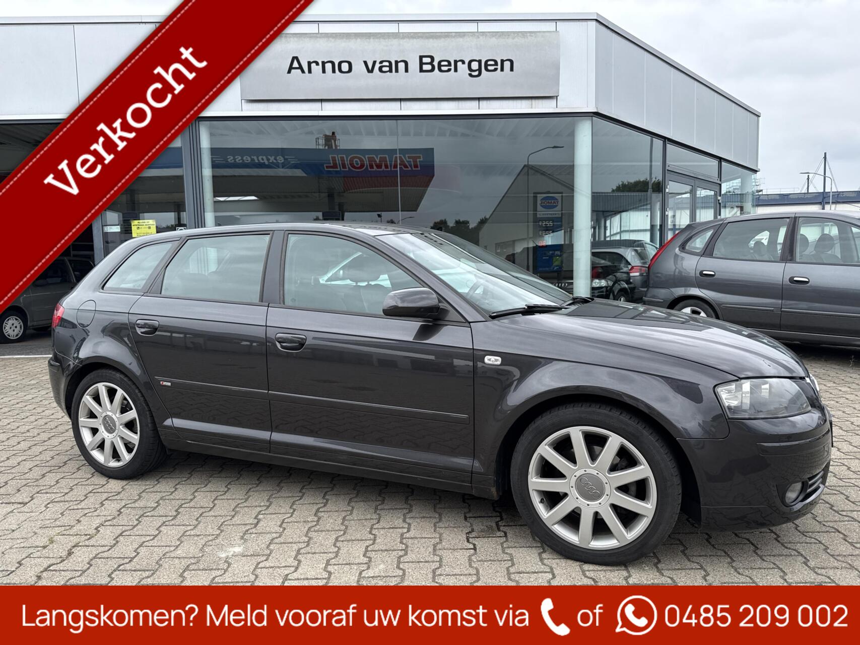 Audi Audi A3 2.0 FSI S-LINE, climatronic, cruisecontrol, half leder/stoffen bekleding, vorige eigenaar heeft hem 14 jaar gehad, rijdt en schakelt top ! 2005 - voorkant