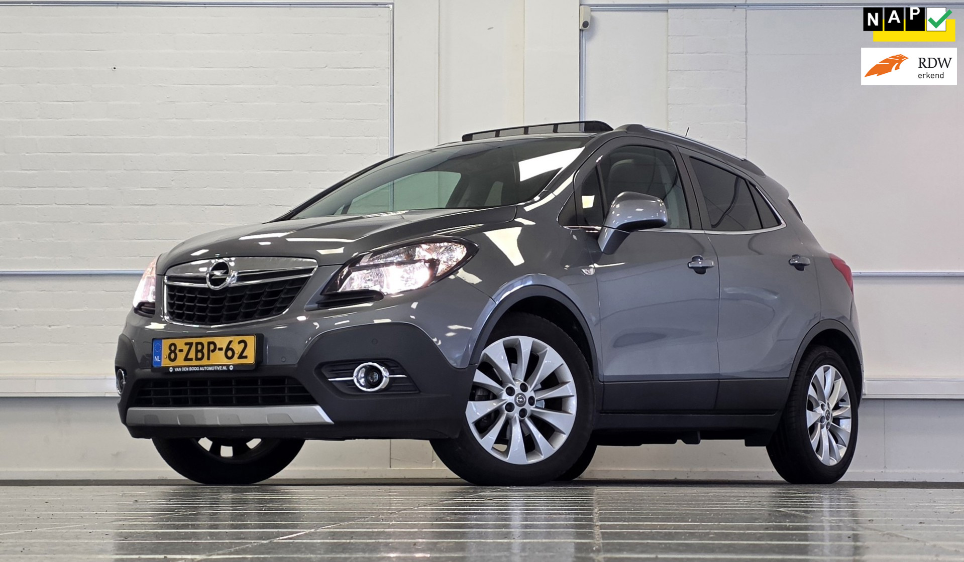 Opel Mokka 1.4 T Cosmo schuif-/kanteldak Leer Trekhaak 100% Dealeronderhouden 2014 - voorkant
