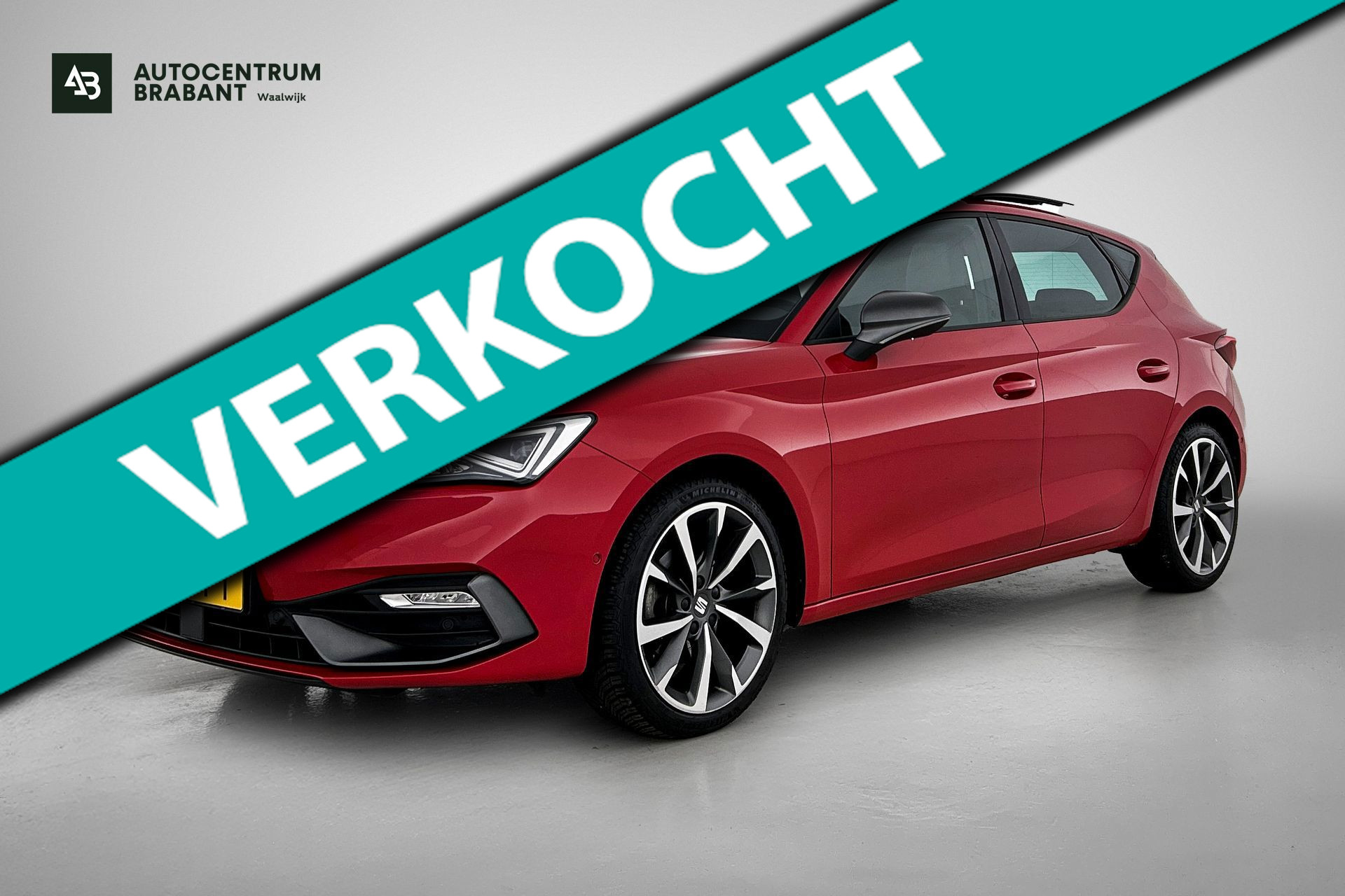 Seat Leon 1.5 TSI FR (Goed OndH, Panorama, Camera, Trekhaak, SfeerV, Elektrische stoelen, Etc) 2021 - voorkant