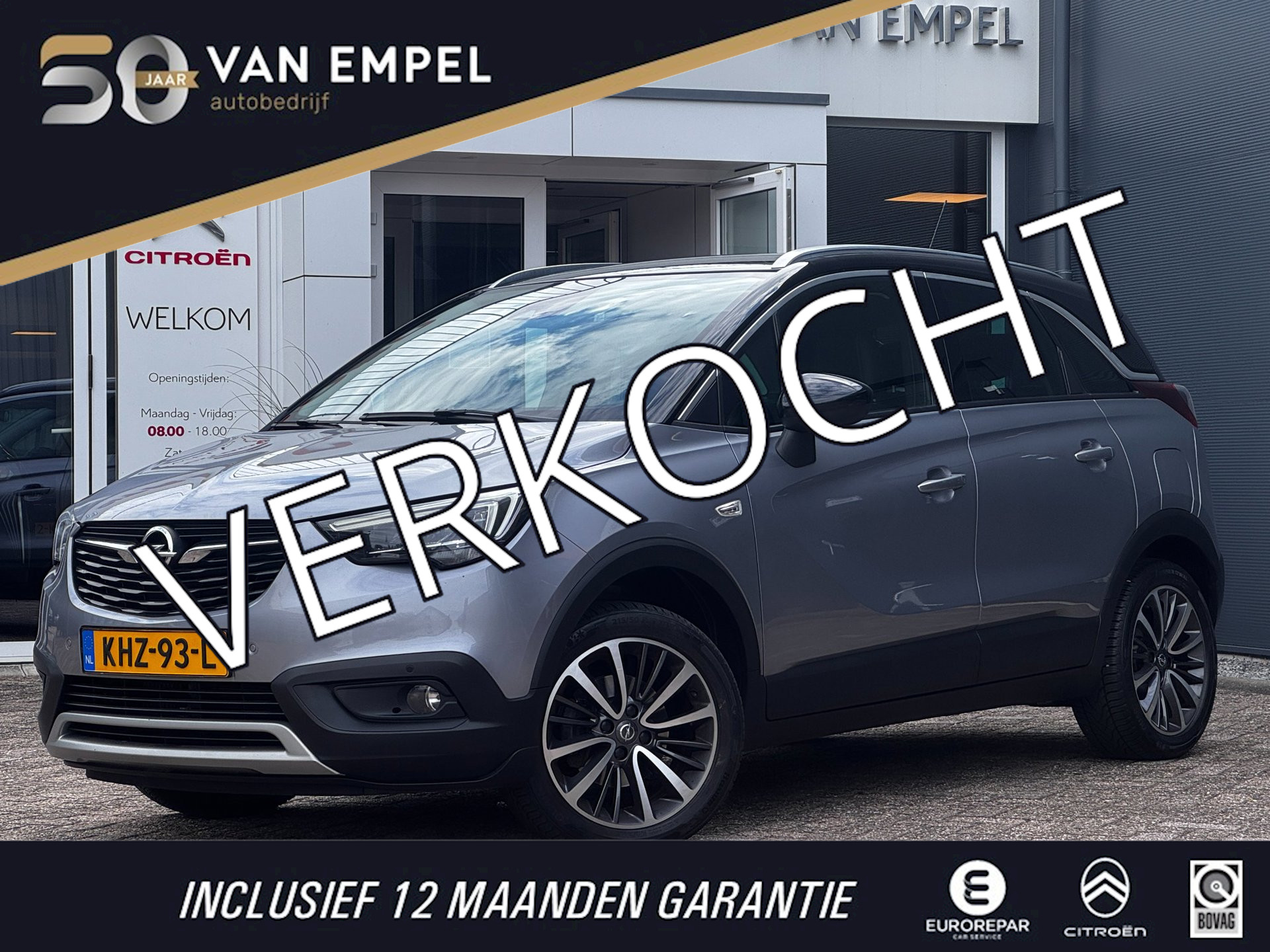 Opel Crossland X 1.2 Turbo Ultimate | Distributieriem vervangen | Automaat | Winter Pack | PDC voor + achter | Navi by App 2020 - voorkant