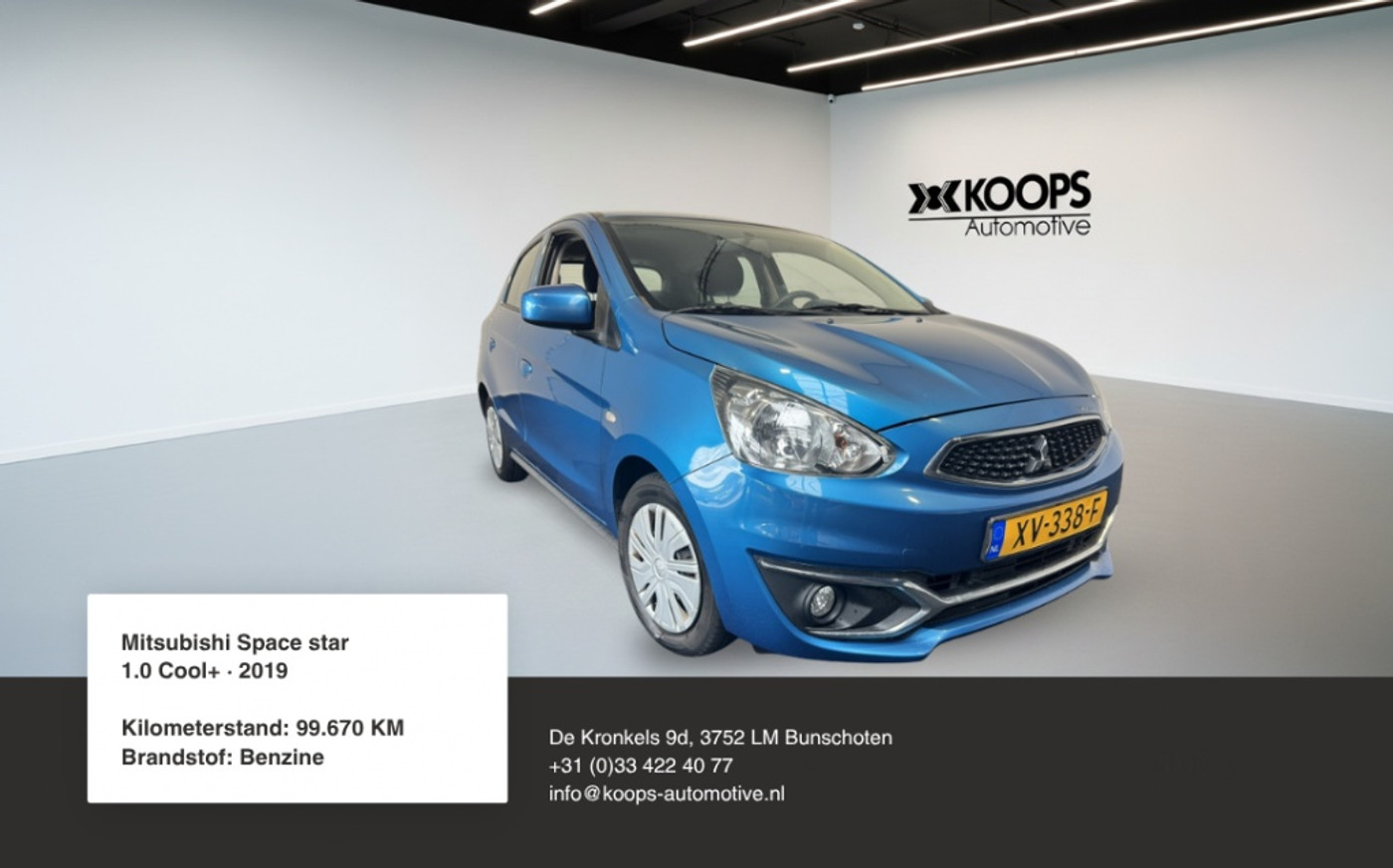 Mitsubishi Space Star 1.0 Cool+ 2019 - voorkant