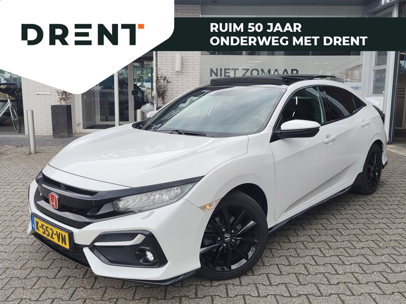 Honda Civic 5dr 1.0 i-VTEC Executive | El. Schuif- Kanteldak | Sport Pakket | Android Auto 2021 - voorkant