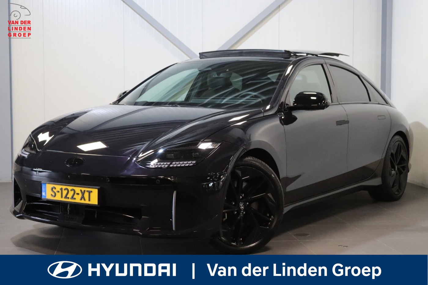 Hyundai Ioniq6 First Edition AWD 77.4kWh |Schuif/kanteldak|Cam|PDC|Rijklaarprijs!| 2023 - voorkant