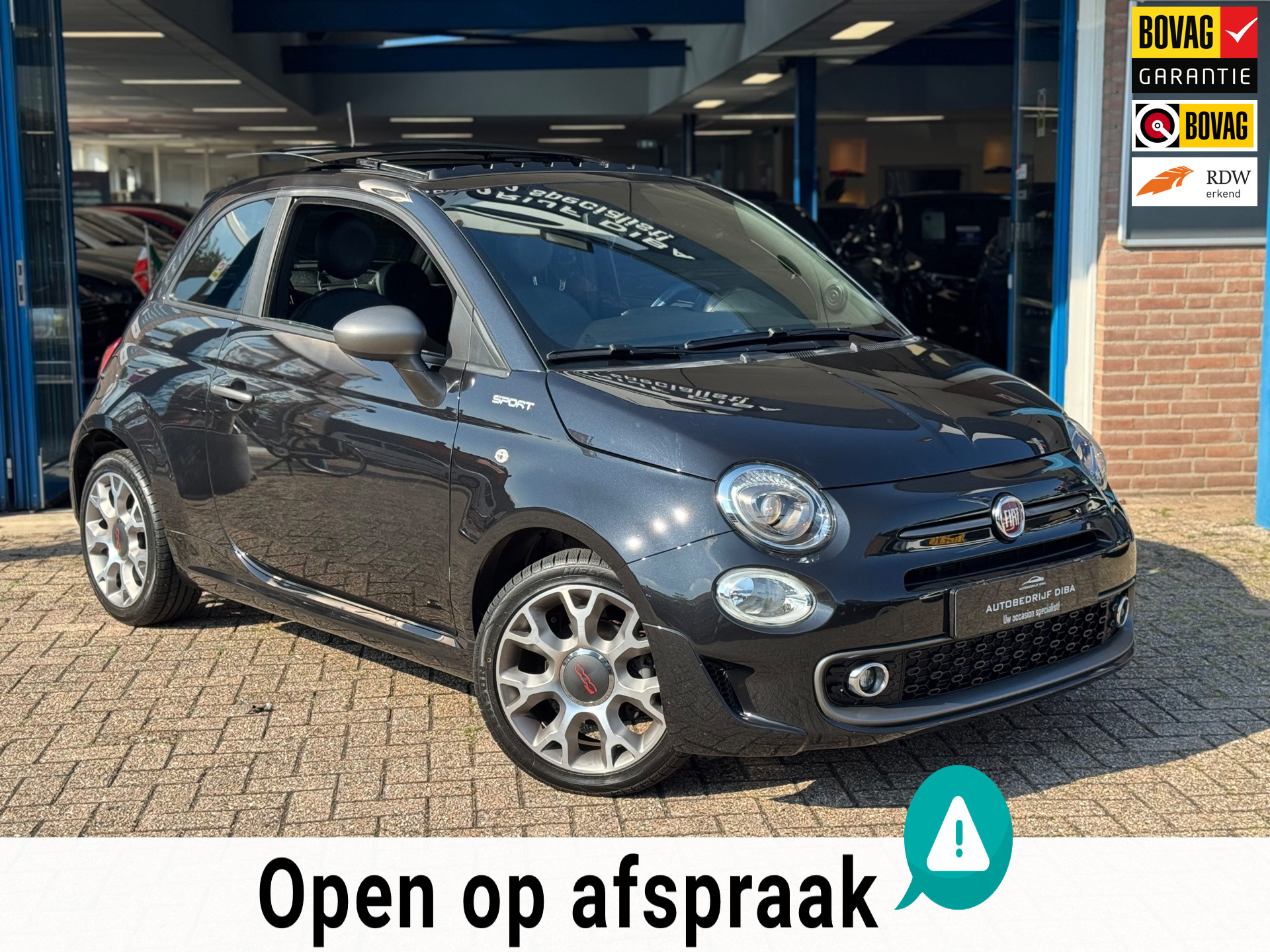 Fiat 500 1.0 Hybrid Sport 2022 PANO NAVI APK NAP! 2022 - voorkant