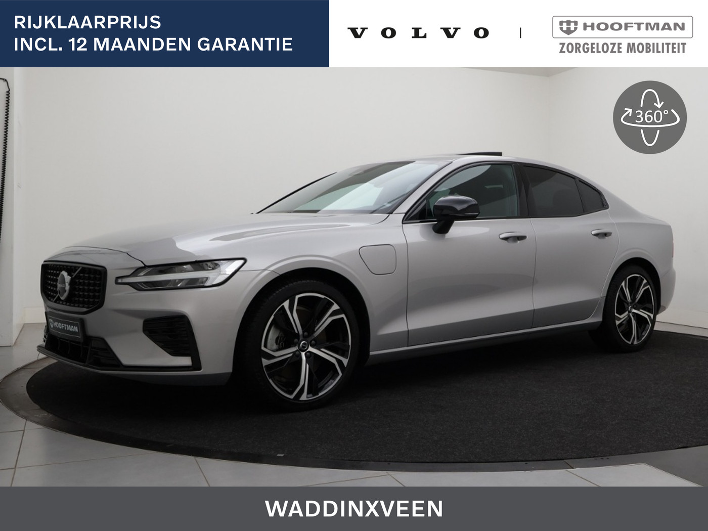 Volvo S60 T6 PLUG-IN HYBRID LONG RANGE PLUS DARK SCHUIFDAK 19INCH HARMAN KARDON GETINT GLAS 2024 - voorkant