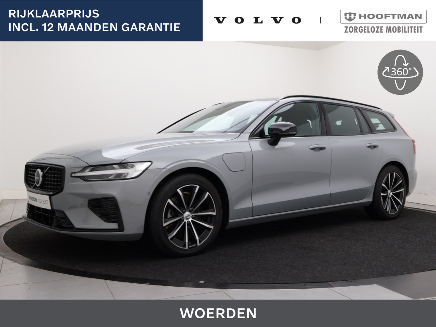 Volvo V60 T6 PLUG-IN HYBRID PLUS DARK 360GR CAM TREKHAAK GOOGLE MAPS STOELVERWARMING 2025 - voorkant
