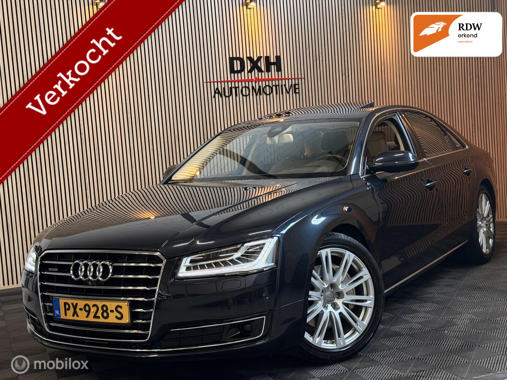 Audi A8 3.0 TDI Quattro PL+ Facelift B&O SOFTCL HUD ACC 360C 2014 - voorkant