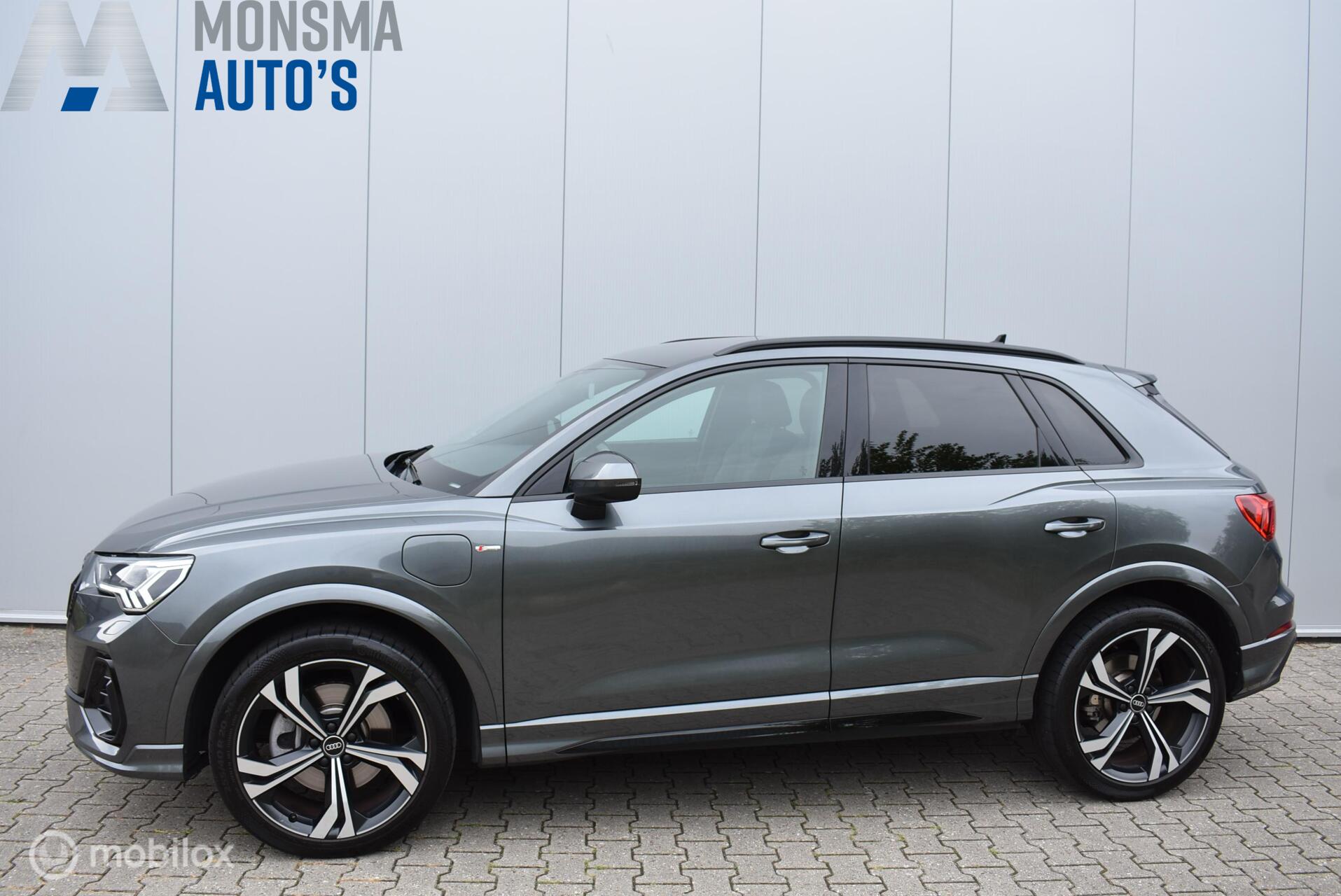 Audi Q3 E-tron 45 TFSI e S-Line Daytona + Black Optic | SOH 97%! | 20" LMV ACC Leder Clima LED 2023 - voorkant