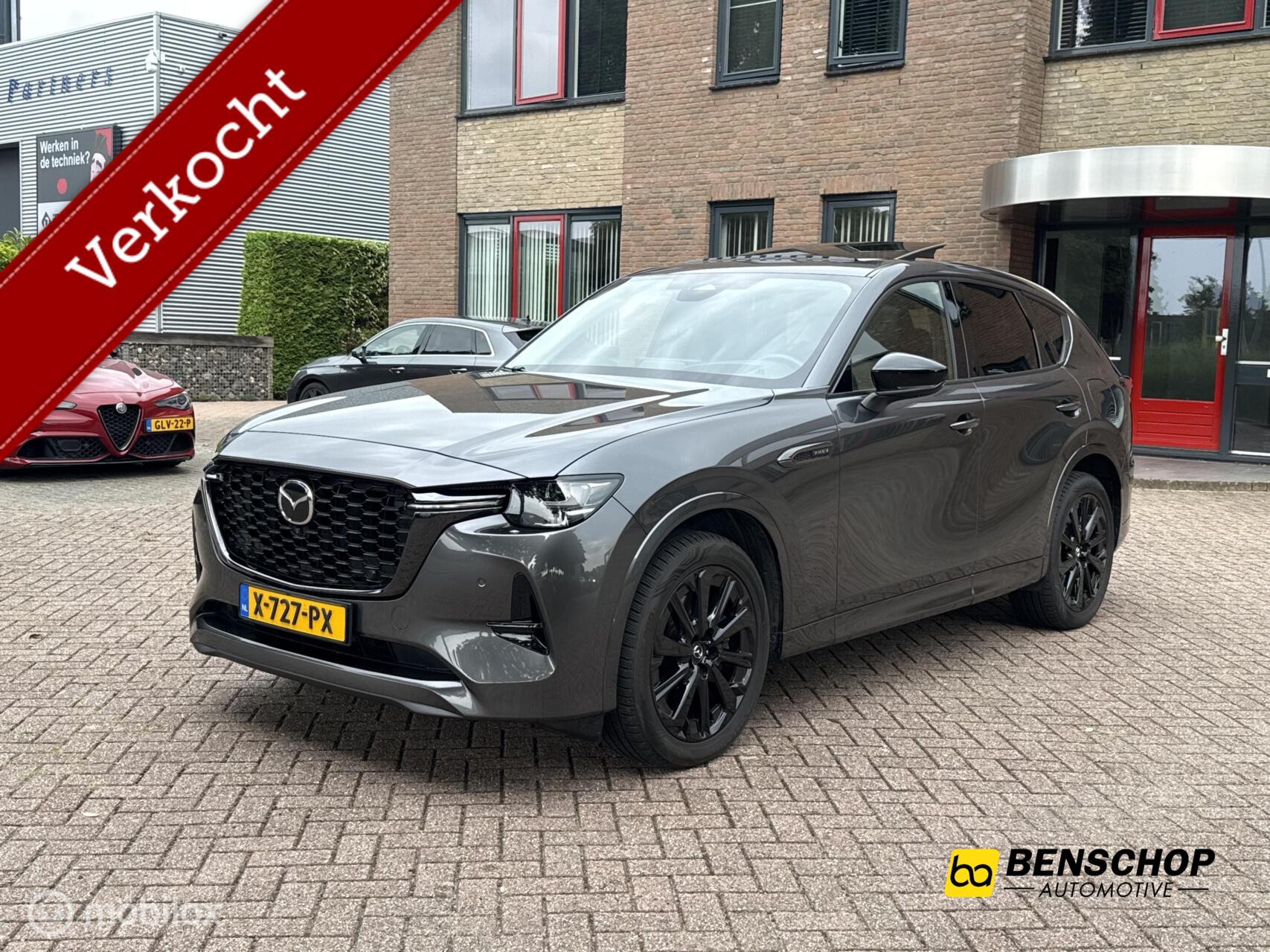 Mazda Mazda Cx-60 2.5 e-SkyActiv PHEV Homura Schuifdak Navi Carplay 360 Camera Leer Trekhaak NL Auto 2024 - voorkant