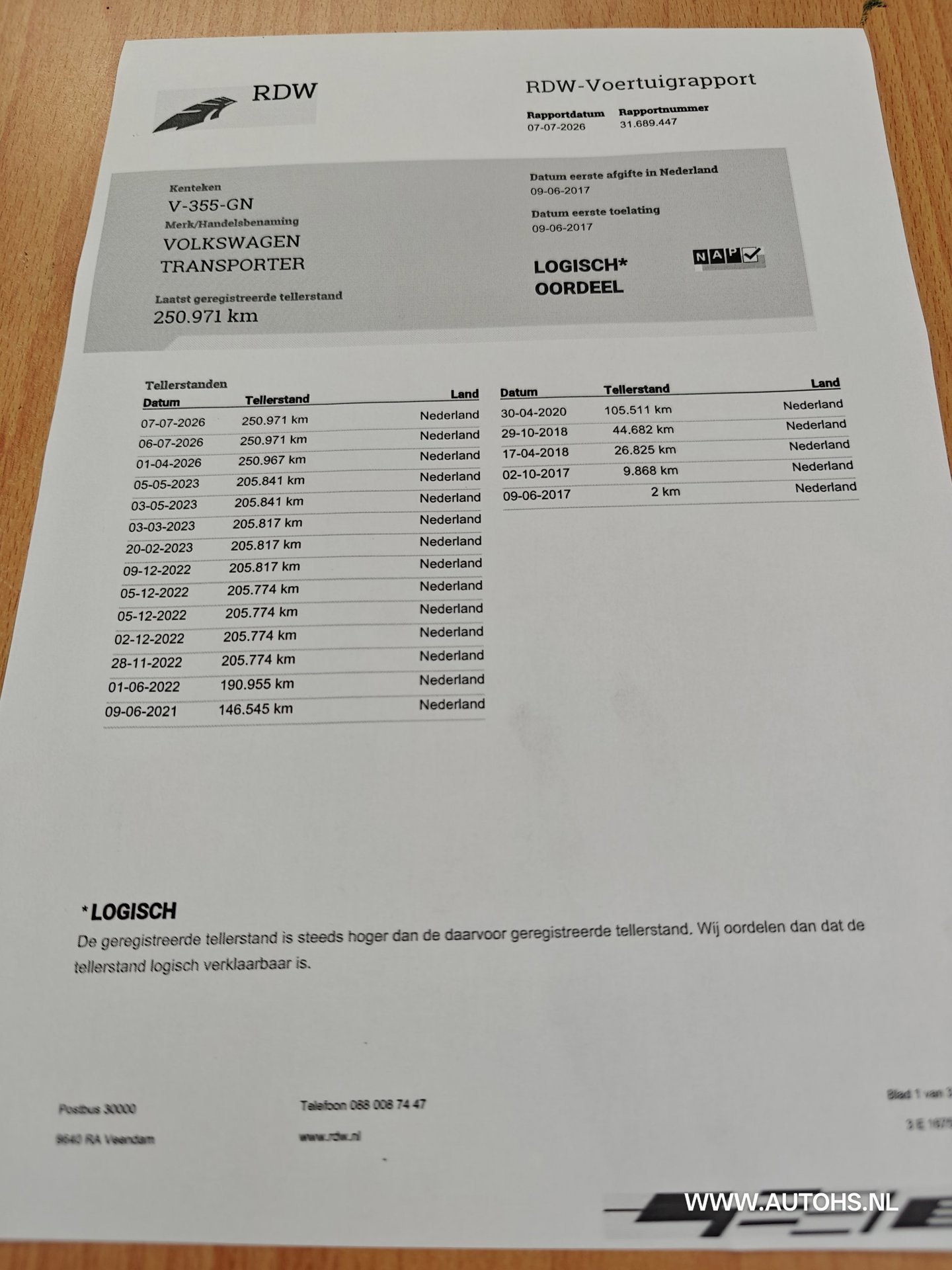 Foto van Volkswagen Transporter