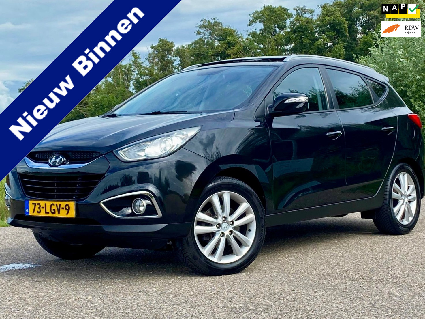 Hyundai Ix35 2.0i i-Catcher 5DRS NAVI PANORAMADAK CAMERA Leder_INT Stoel-verwarming 2010 - voorkant