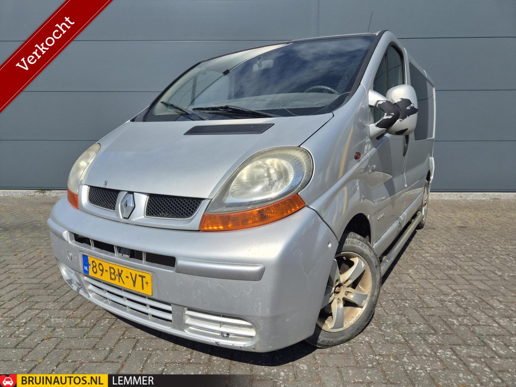 Renault Trafic 1000 L1 H1 1.9 Dci 82 1.9 dCi L1H1 airco dubbele cabine geen apk meer 2004 - voorkant