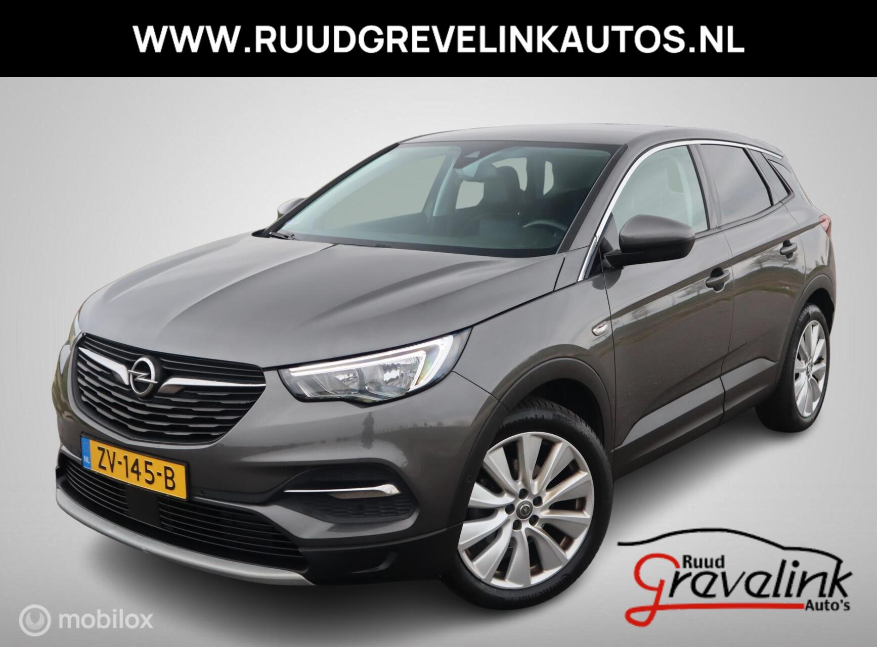 Opel Grandland X 1.2 Turbo 131 PK H6 Executive Navigatie Trekhaak Stoelverw DonkerGlas 17"Velgen 2019 - voorkant