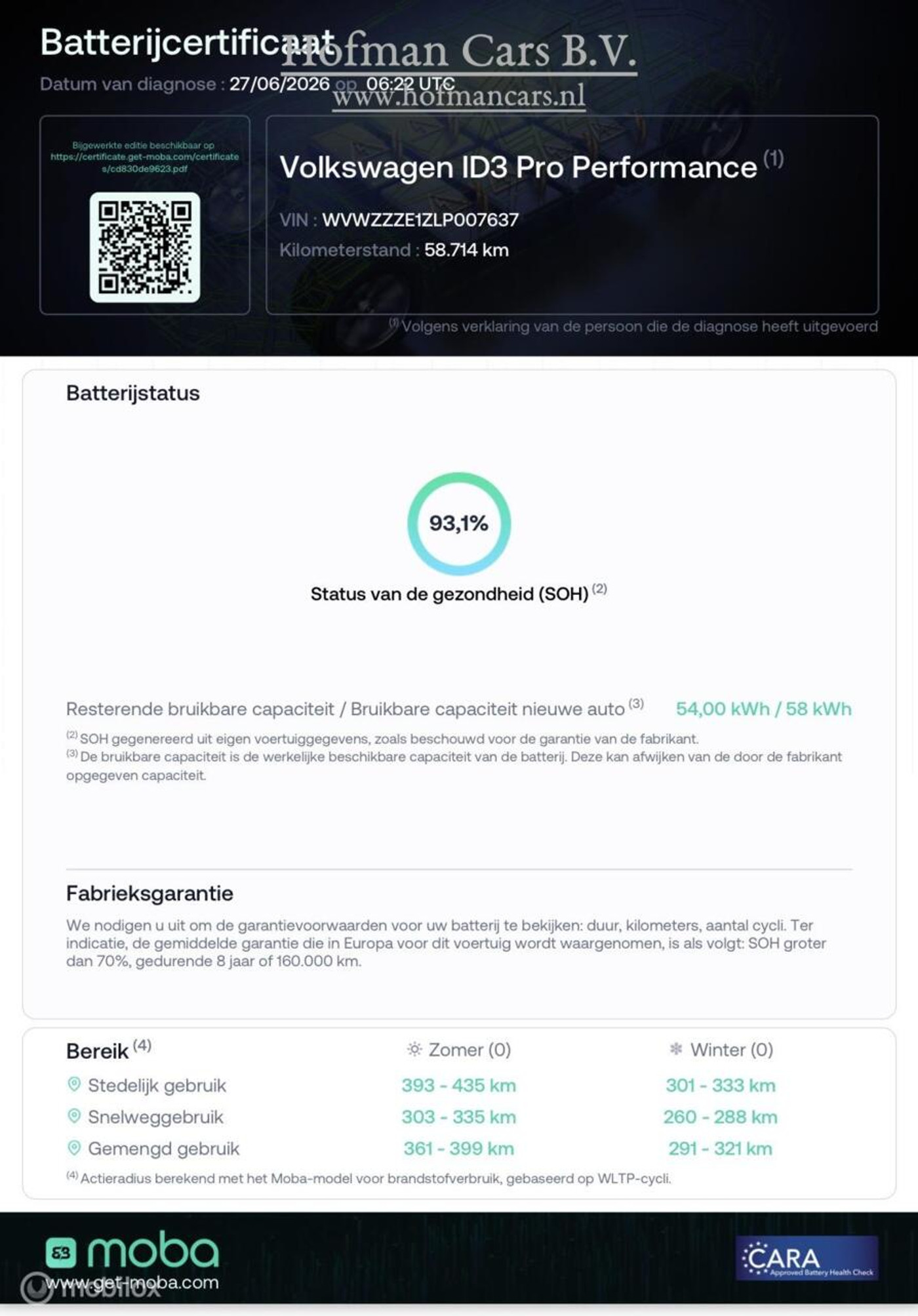Foto van Volkswagen Id.3 Pro 150 KW