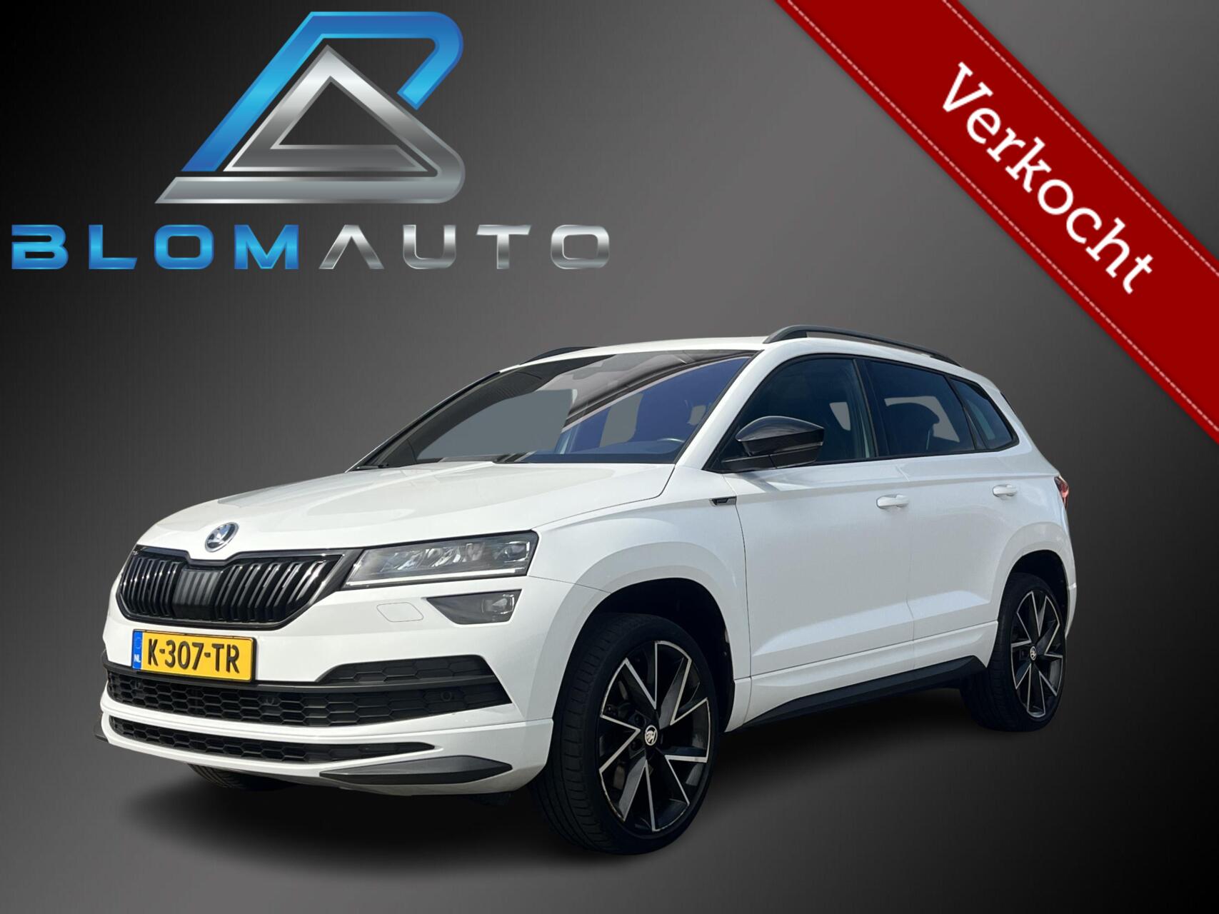 Skoda Karoq 1.5 TSI ACT Sportline PANO+ACC+KEYLESS NL AUTO 2021 - voorkant