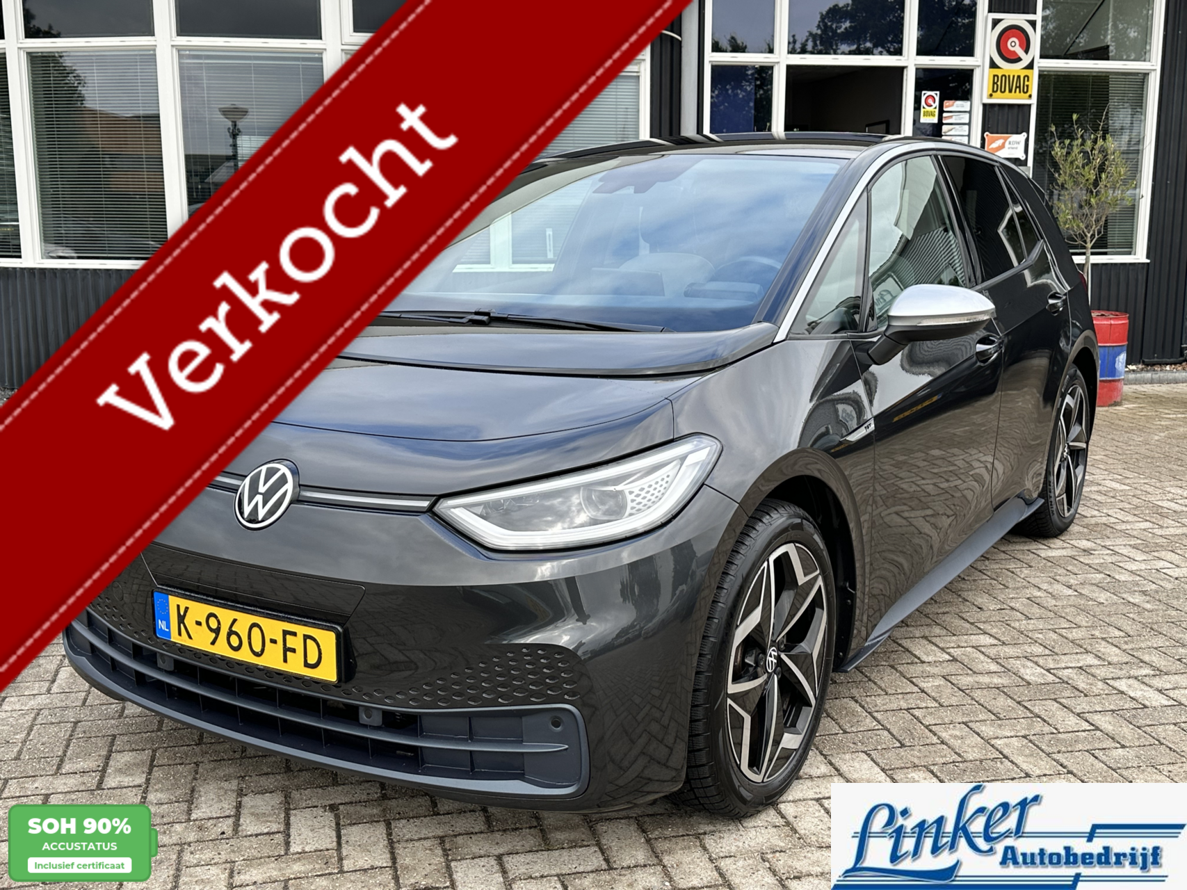 Volkswagen Id.3 Pro 150 KW First Plus 58 kWh - SoH 90% TREKH CAMERA NL-AUTO 2020 - voorkant