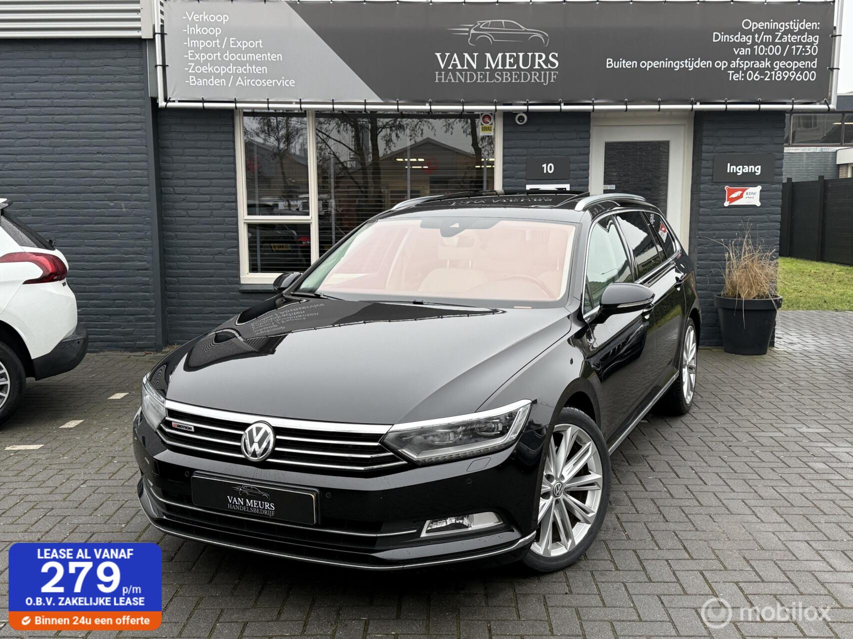 Volkswagen Passat 2.0 BiTDI 4Motion Highline, automaat, pano, leder, trekhaak, vritual, apk 04-2027 2015 - voorkant