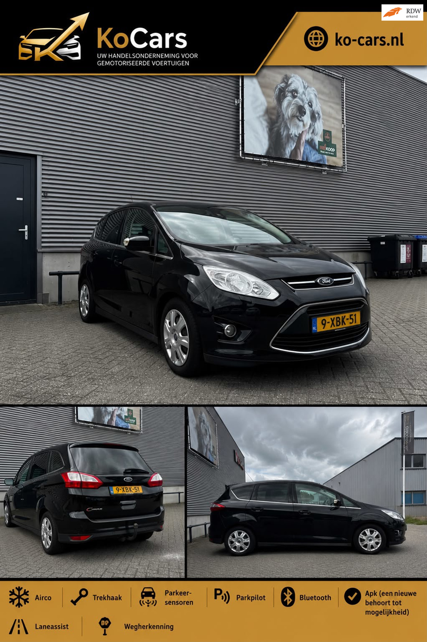 Ford Grand C-max 1.0 Edition Plus Camera Sensoren Trekhaak 2014 - voorkant