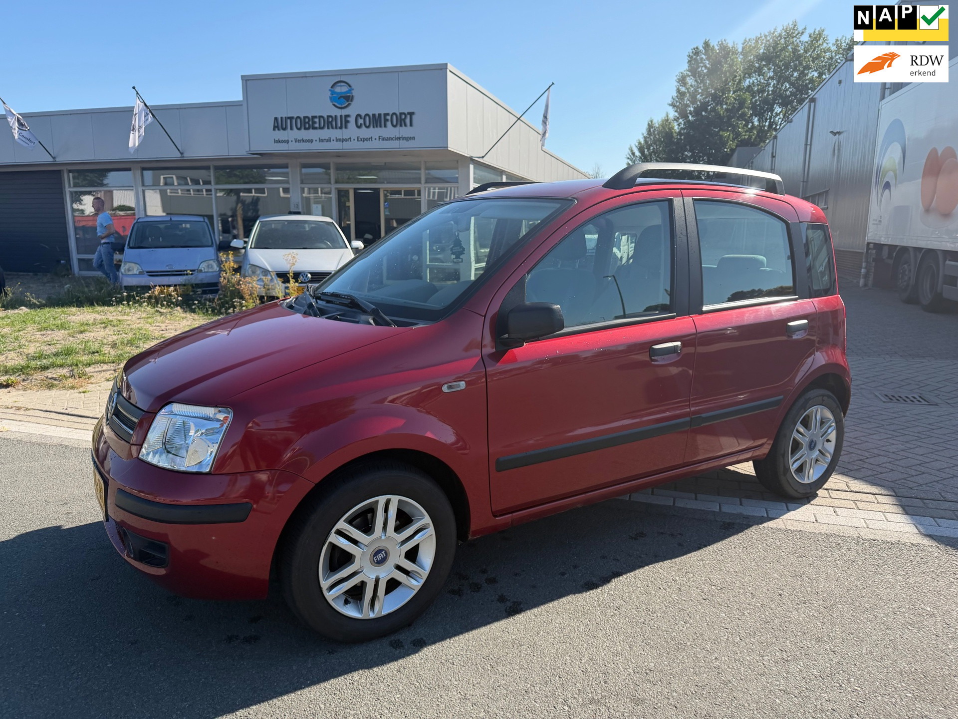 Fiat Fiat Panda 1.2 Emotion. • LAGE KM • AIRCO KOUD • 2004 - voorkant