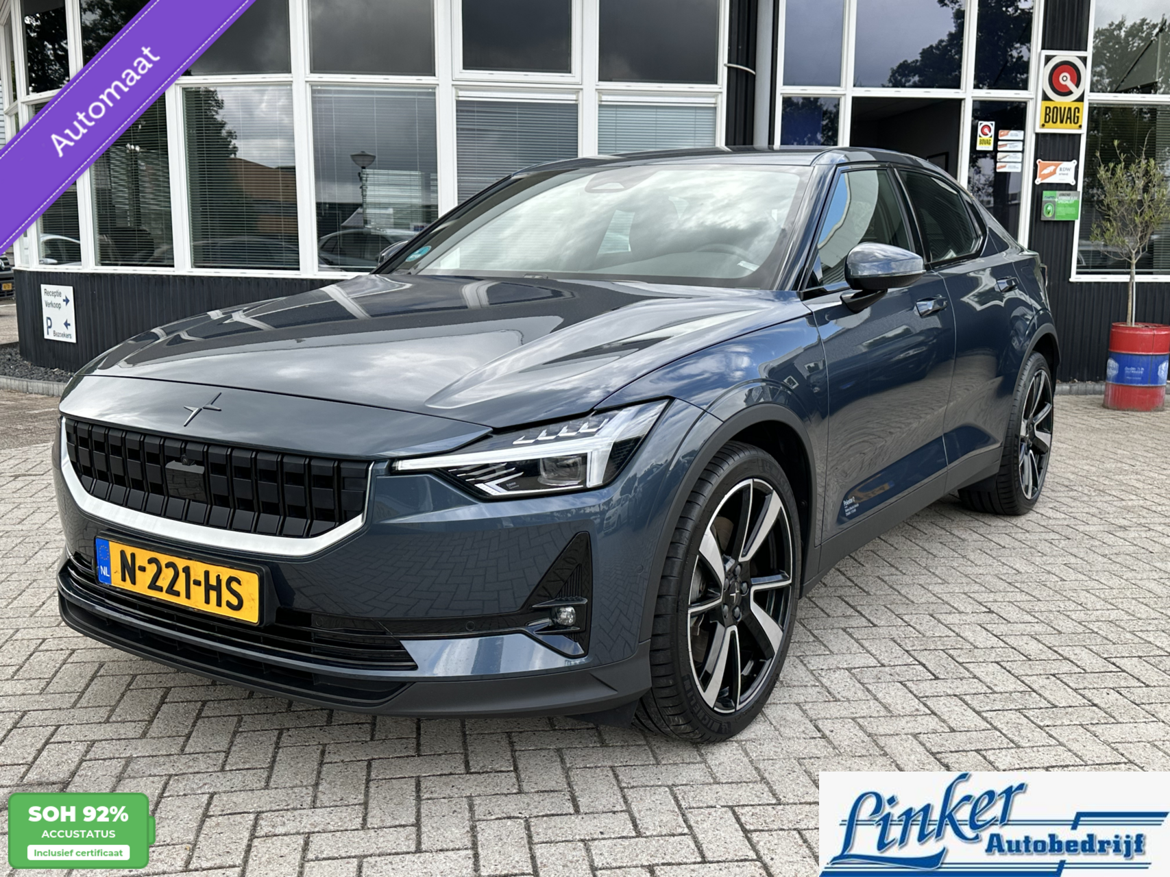 Polestar Polestar 2 Long Range Single Motor 78 kWh / SoH 92% CAMERA PDC VOOR/ACHTER 2021 - voorkant