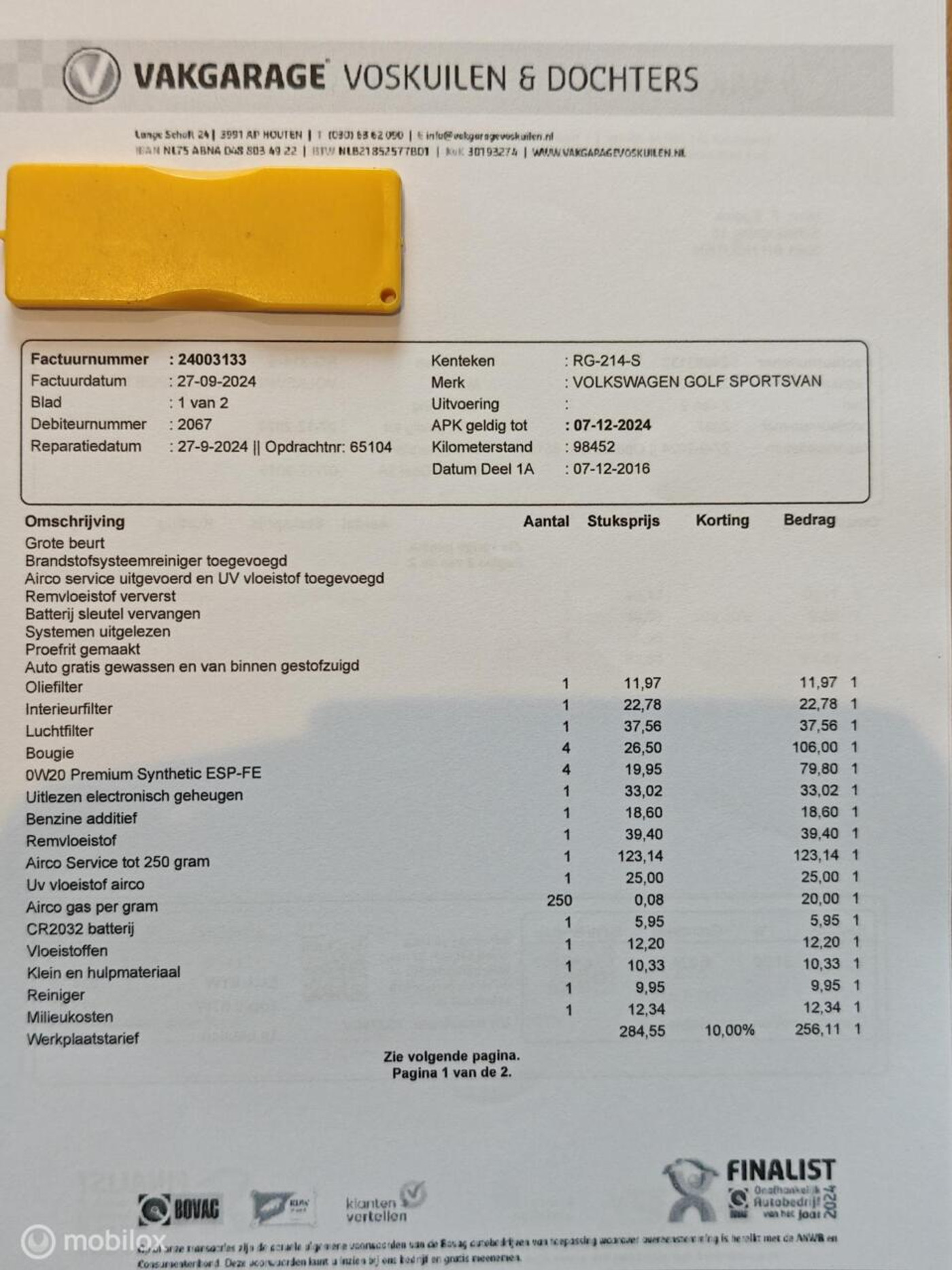 Foto van Volkswagen Golf Sportsvan