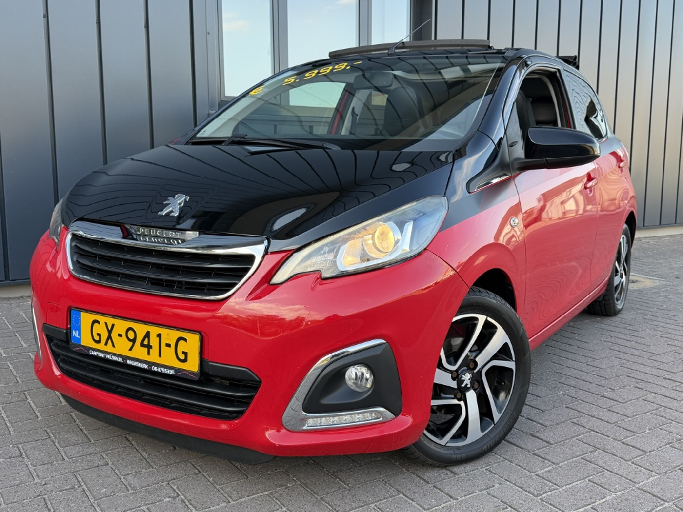 Peugeot 108 1.2 PT Allure Cabrio Leder*Clima 99.000km NAP! 2015 - voorkant