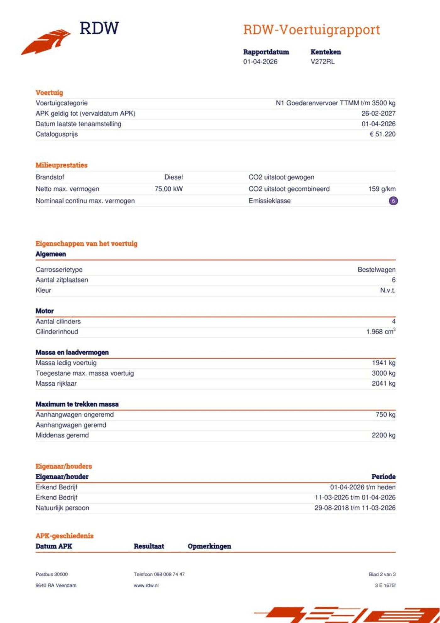 Foto van Volkswagen Transporter