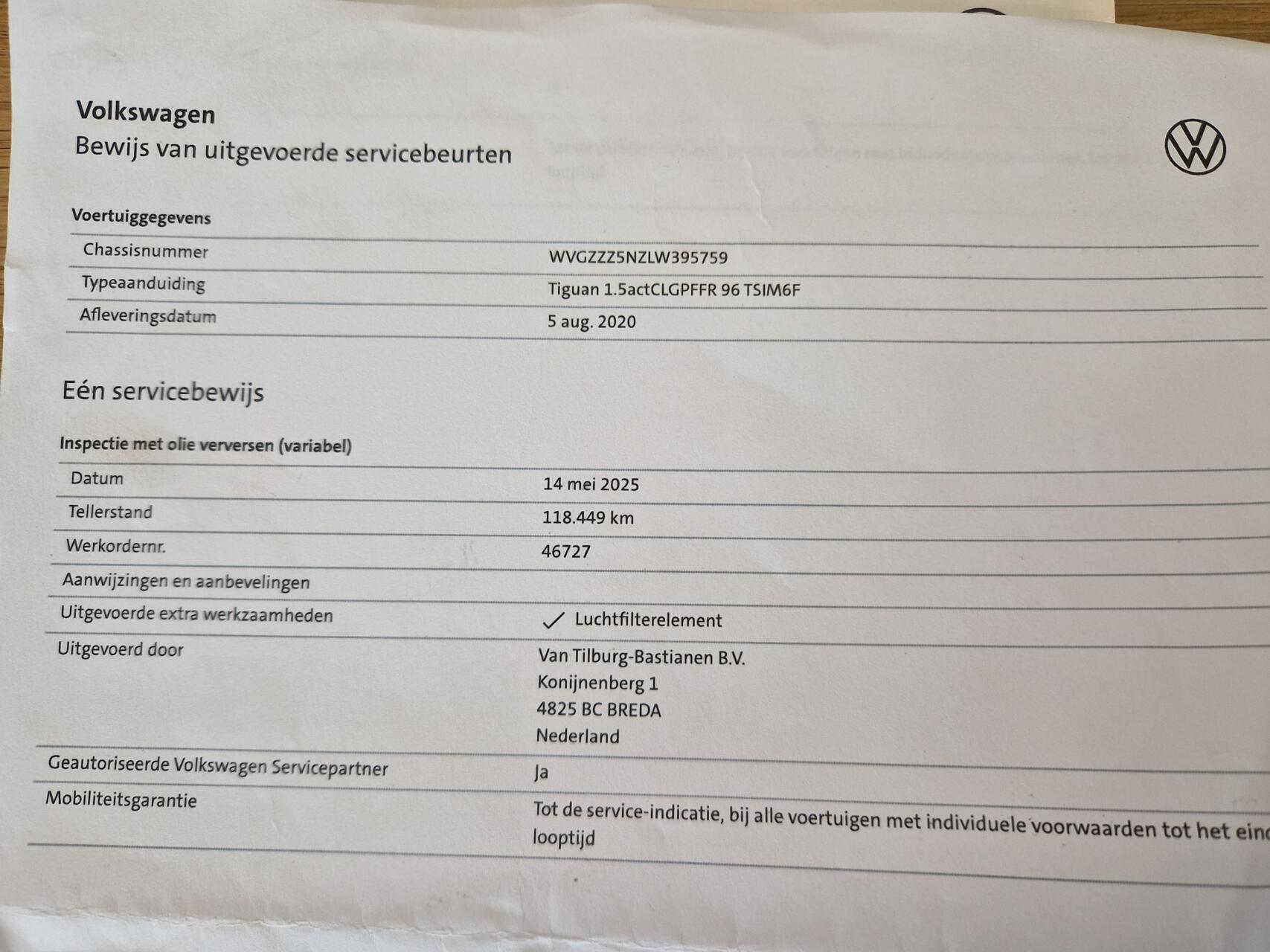 Foto van Volkswagen Tiguan