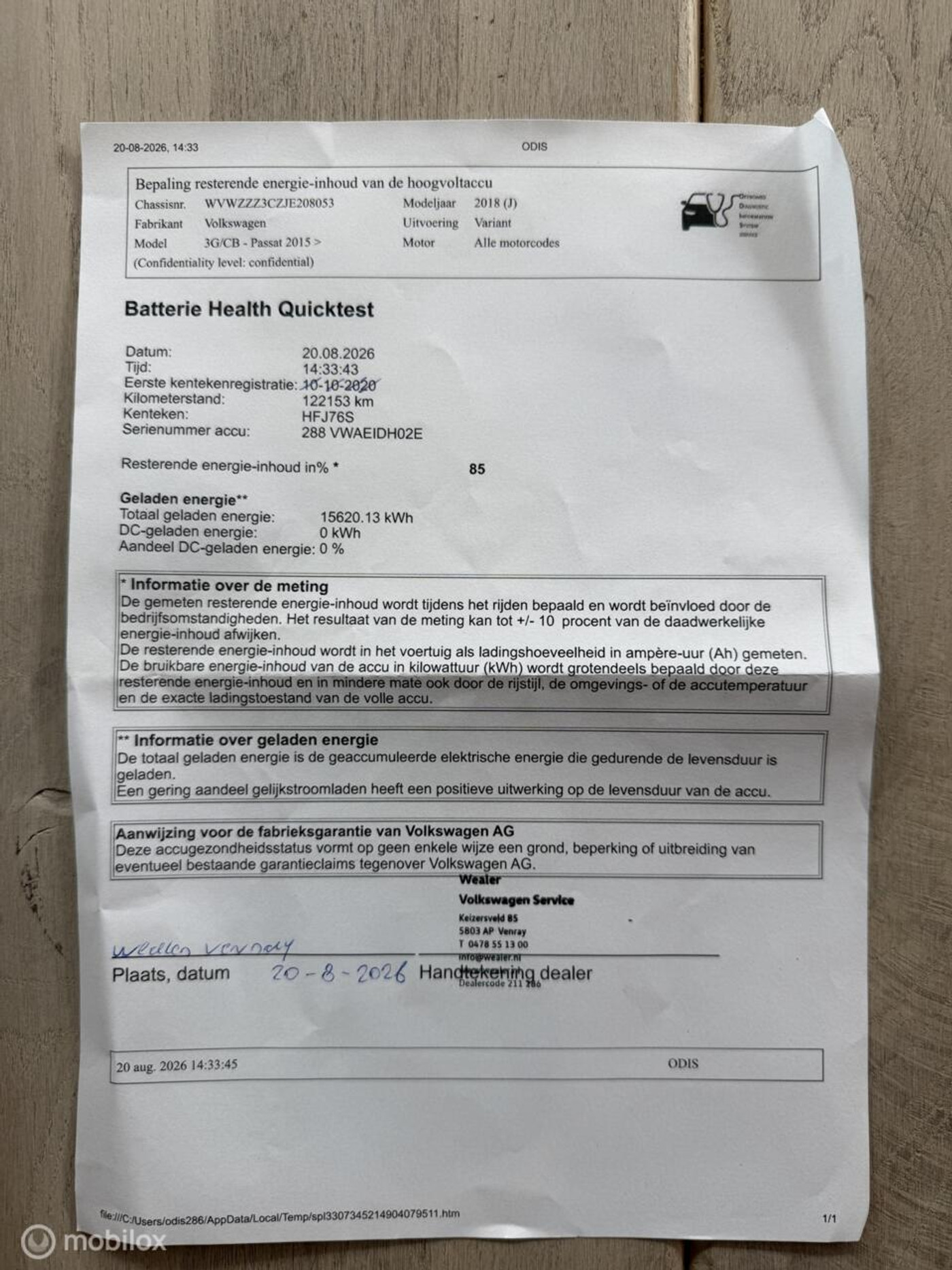 Foto van Volkswagen Passat
