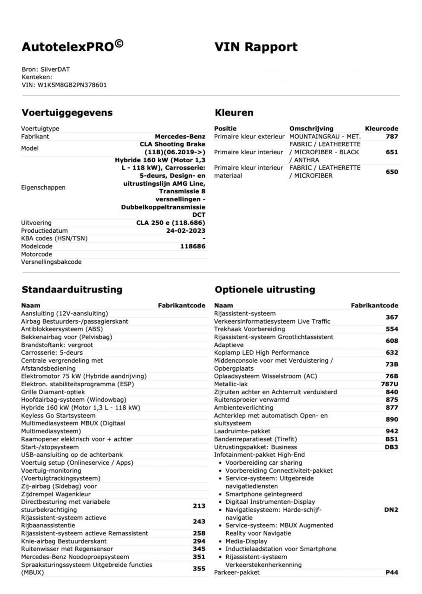 Foto van Mercedes-Benz Cla 250 E